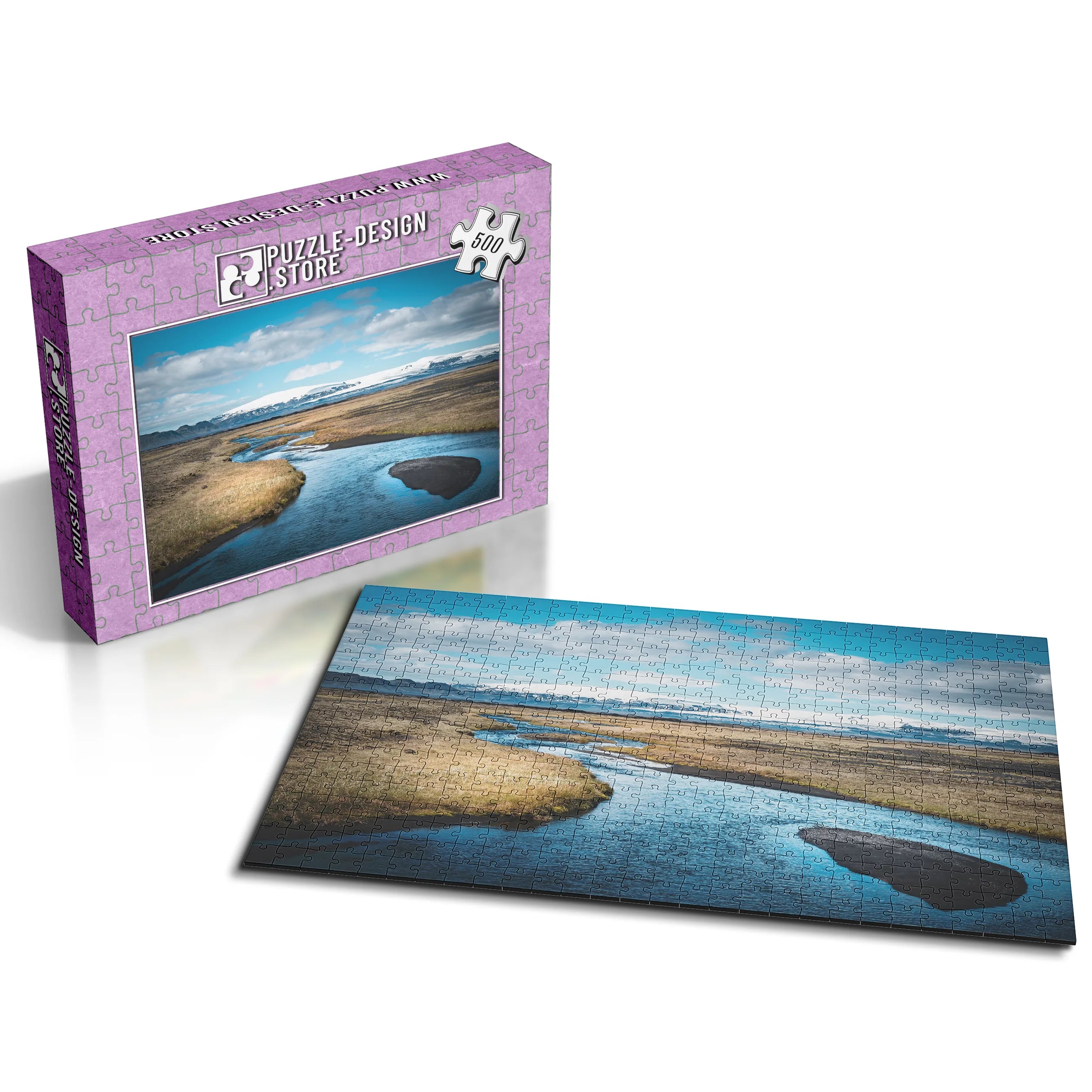 Islandfluss im Winter