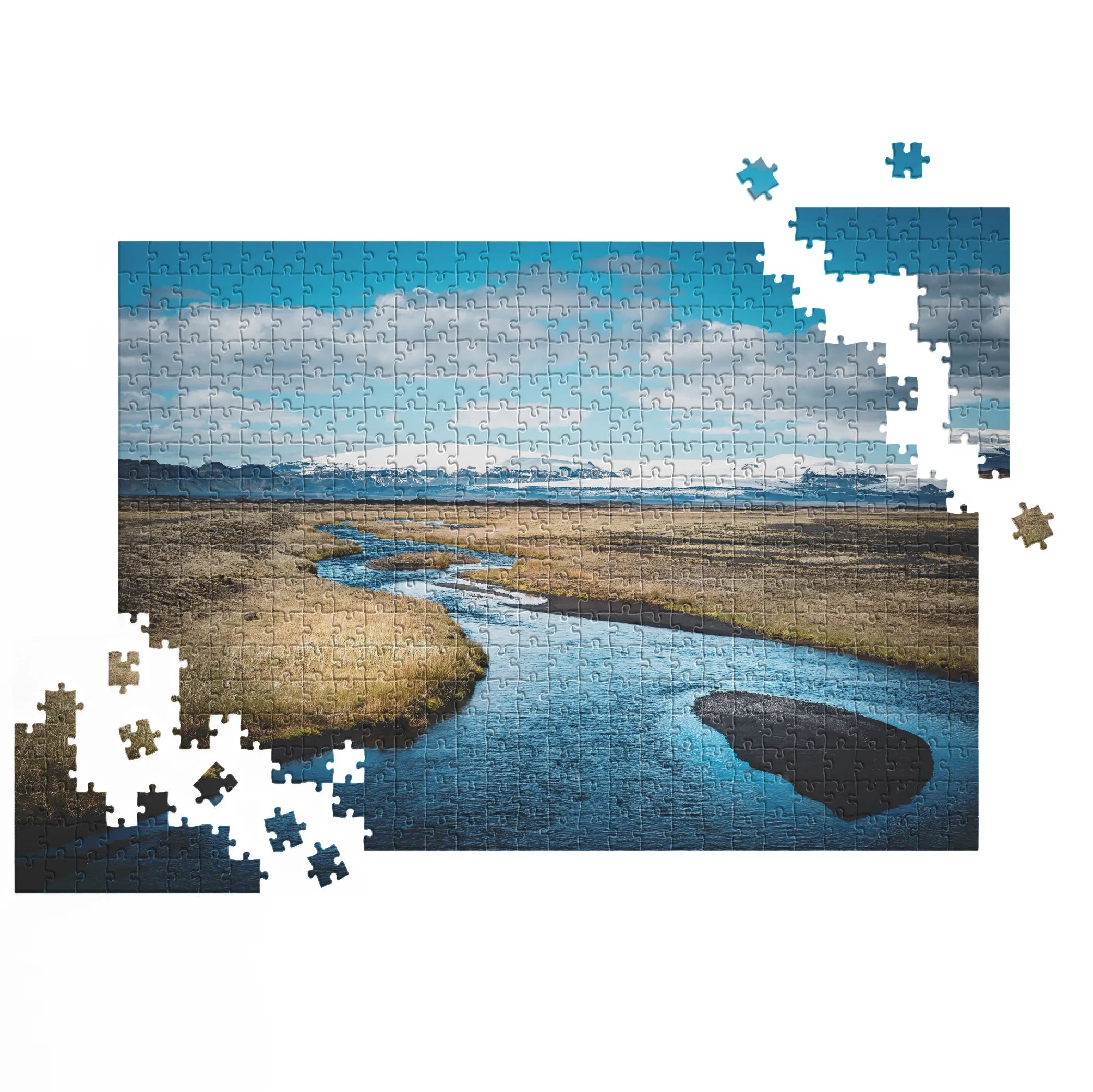 Islandfluss im Winter