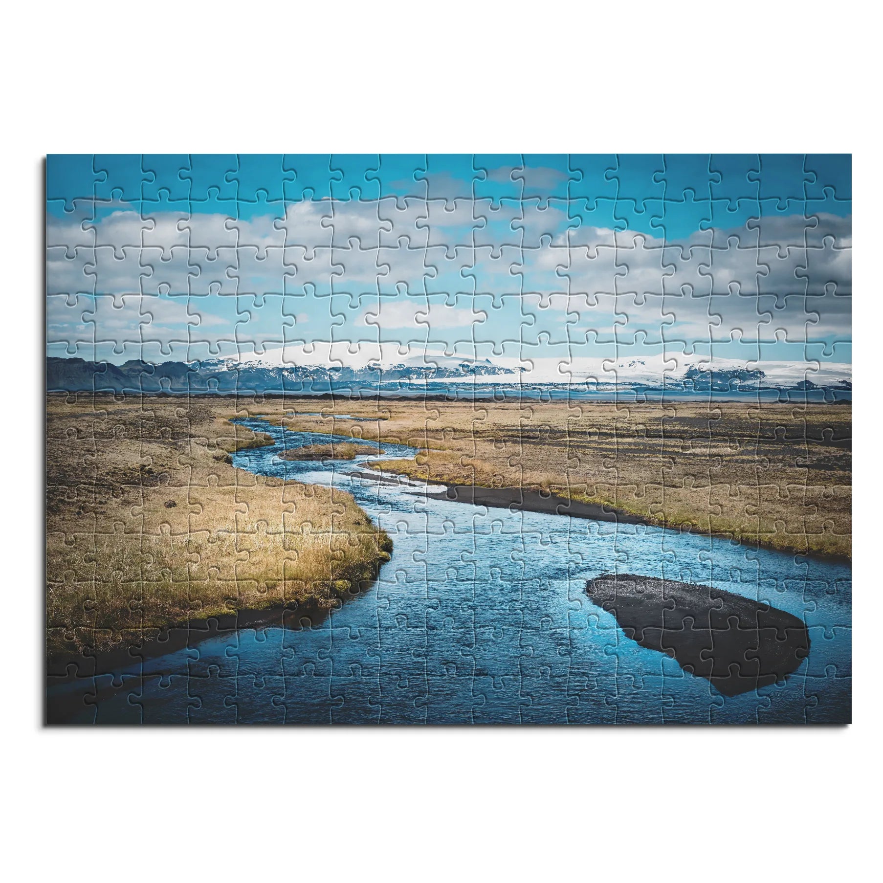 Islandfluss im Winter