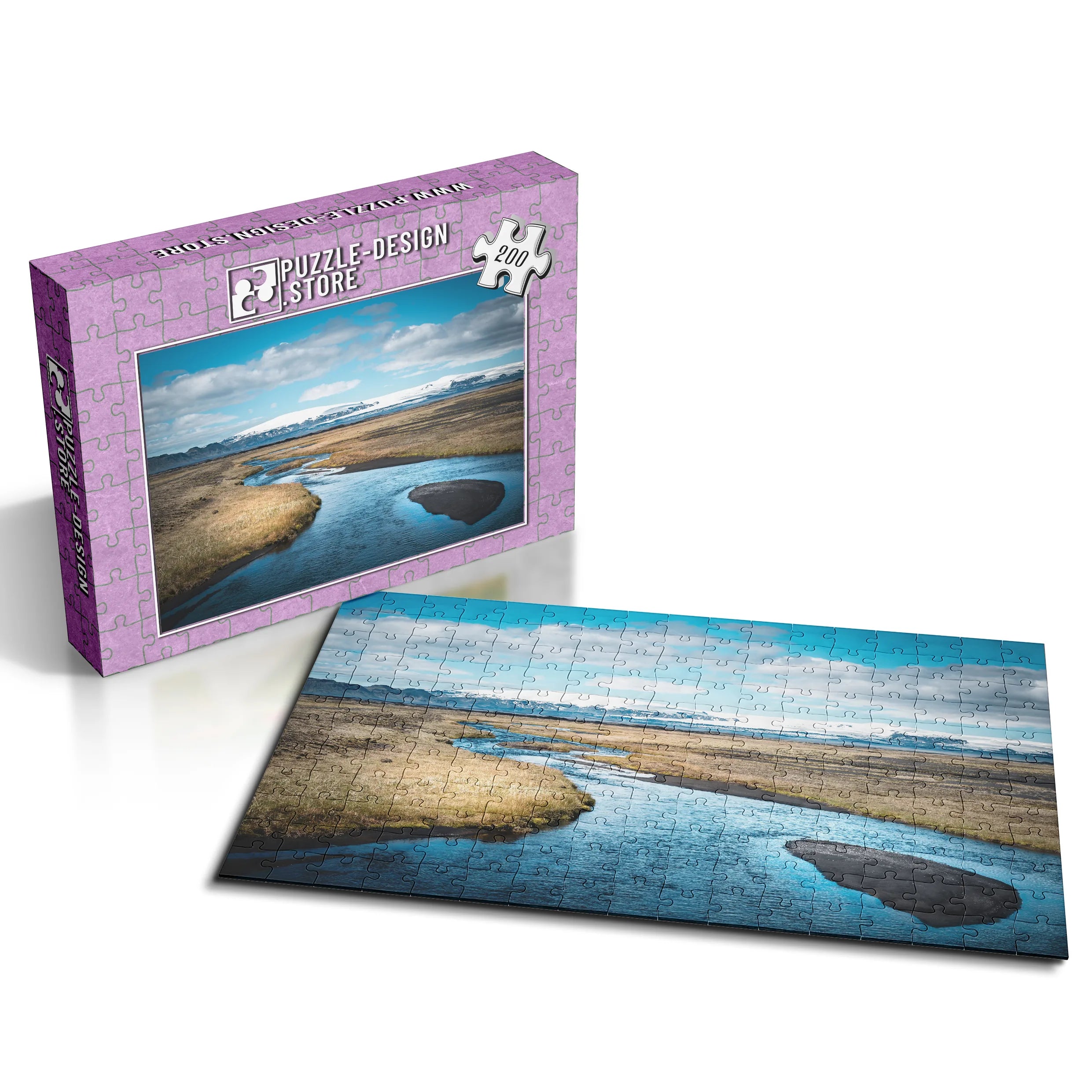 Islandfluss im Winter