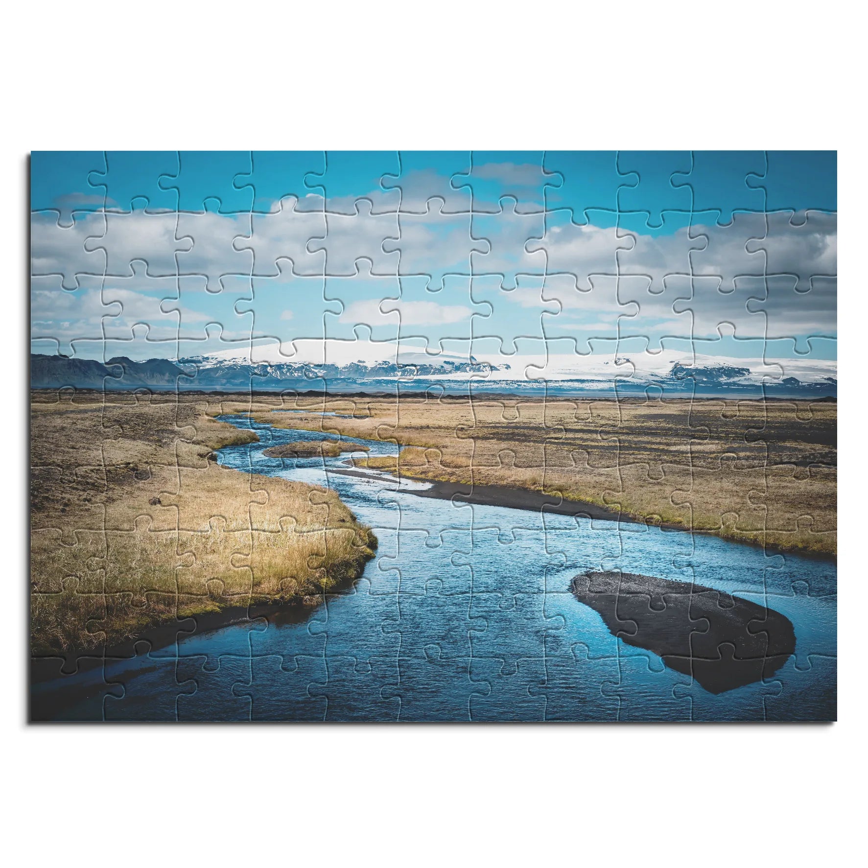 Islandfluss im Winter