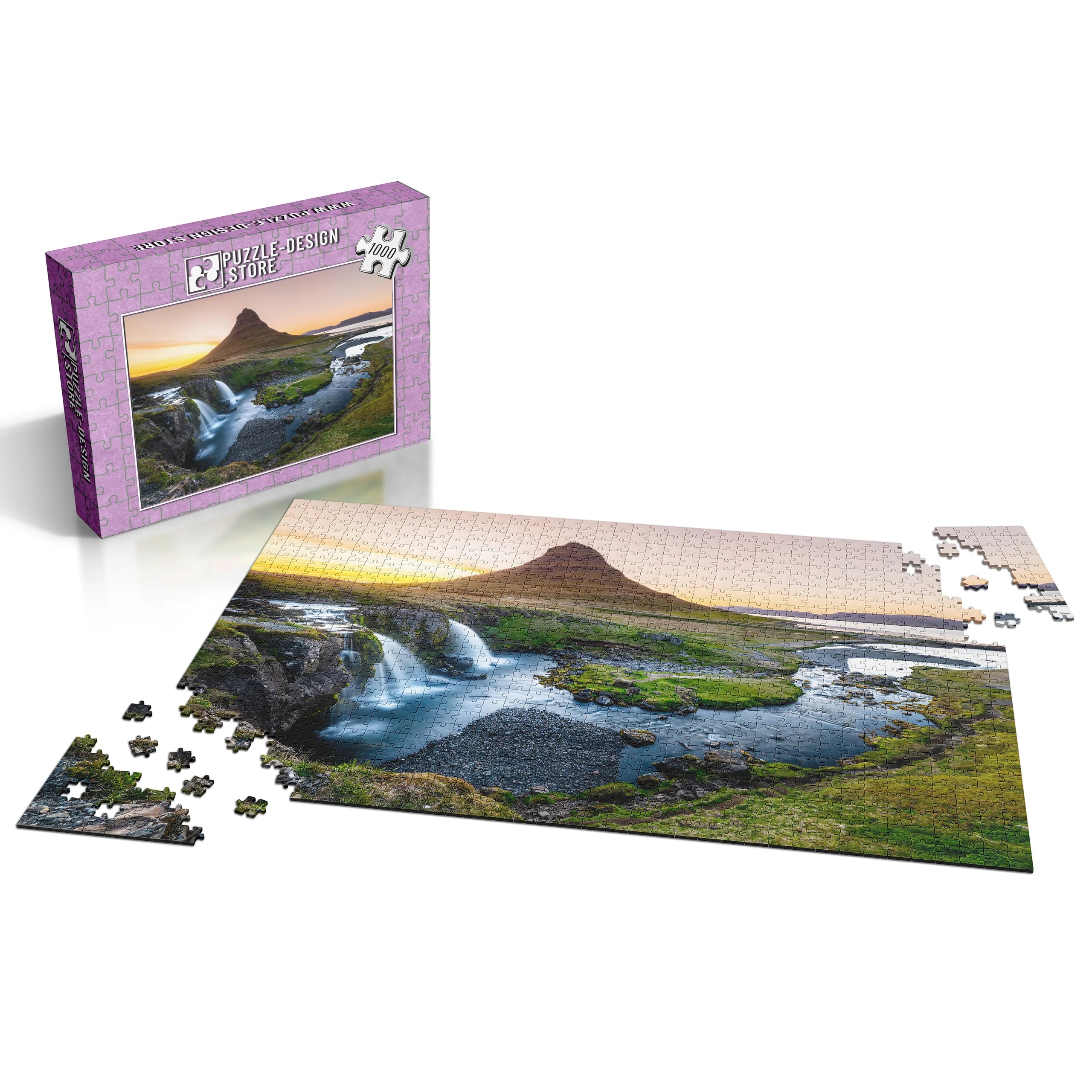 Kirkjufell bei Sonnenuntergang