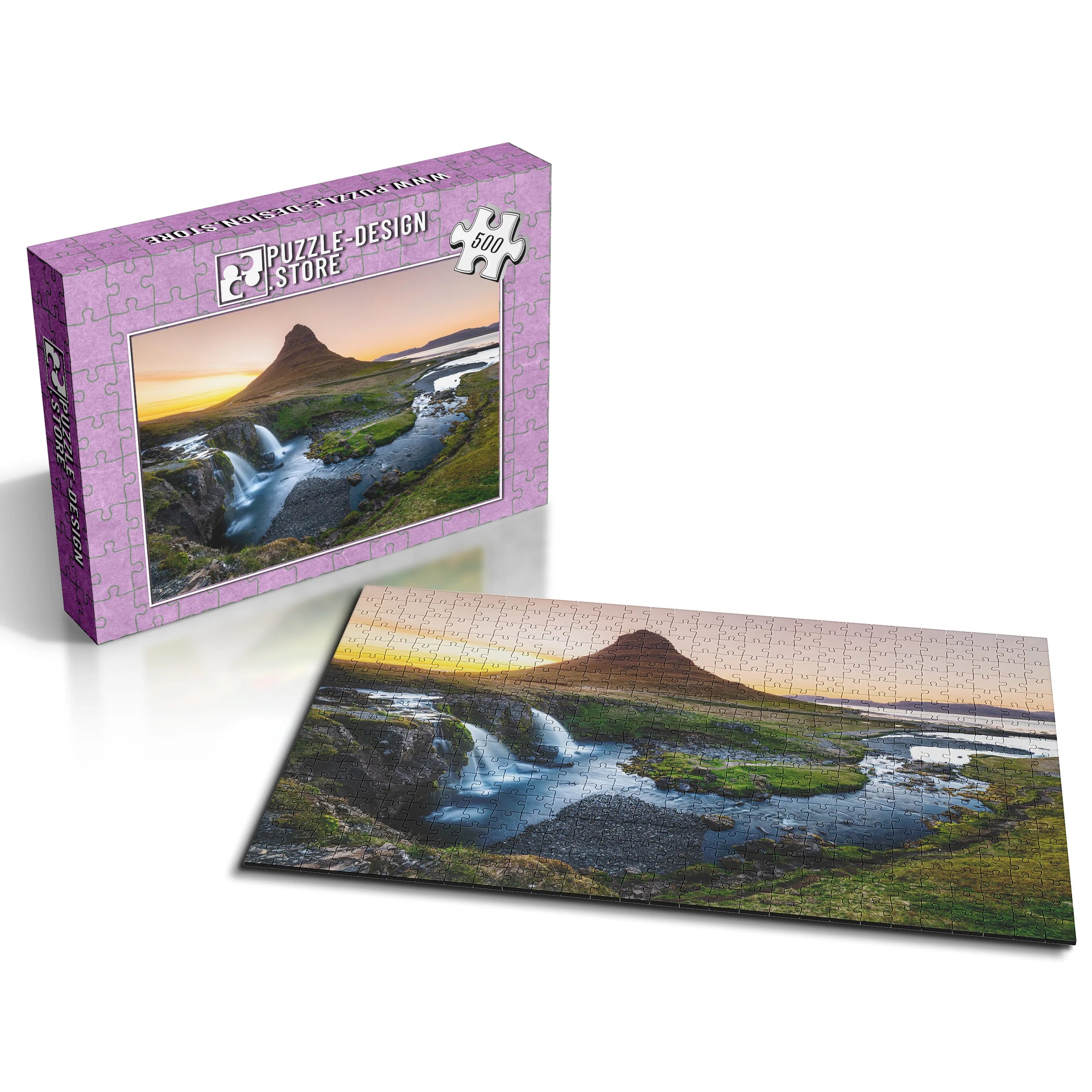 Kirkjufell bei Sonnenuntergang