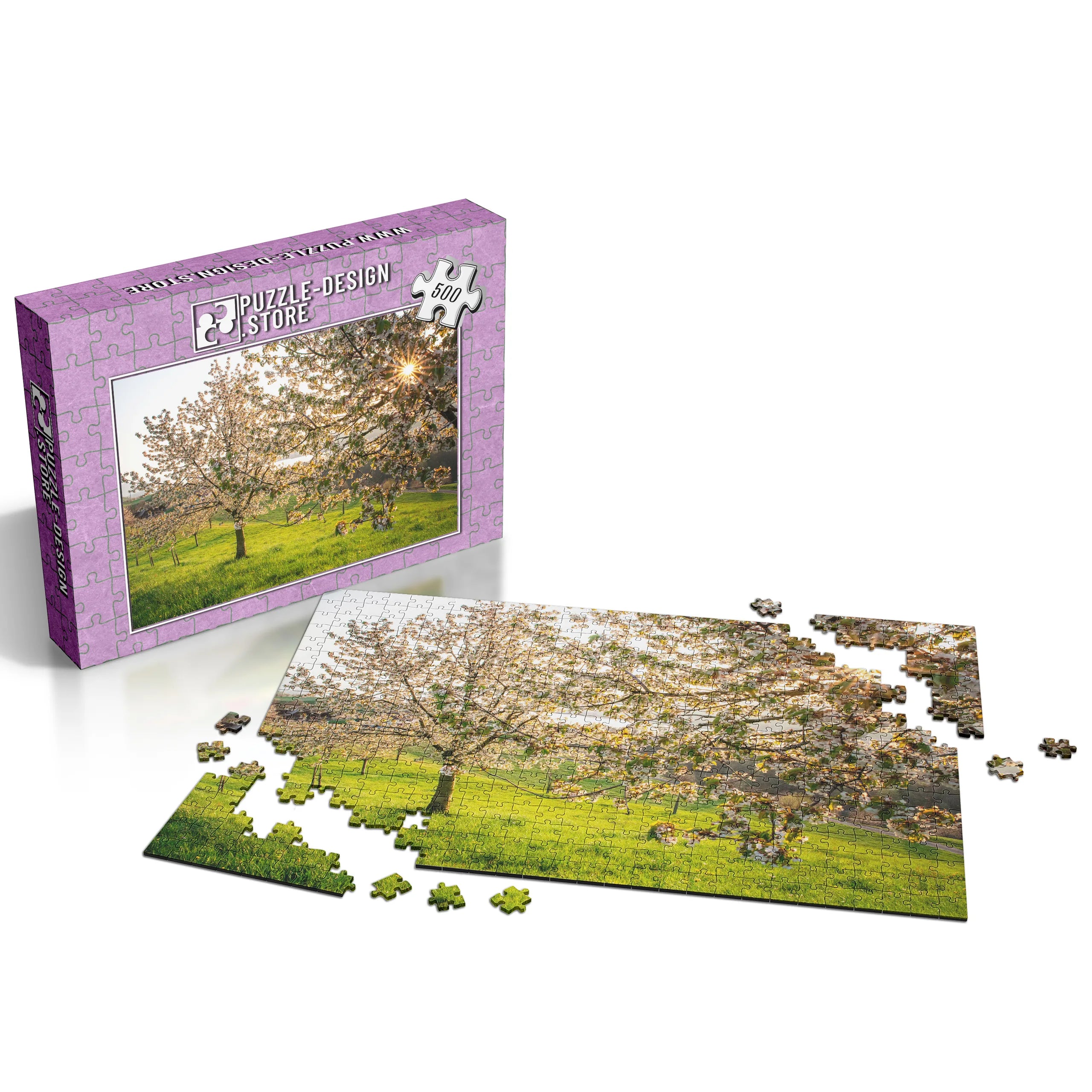 Blühende Kirschbäume