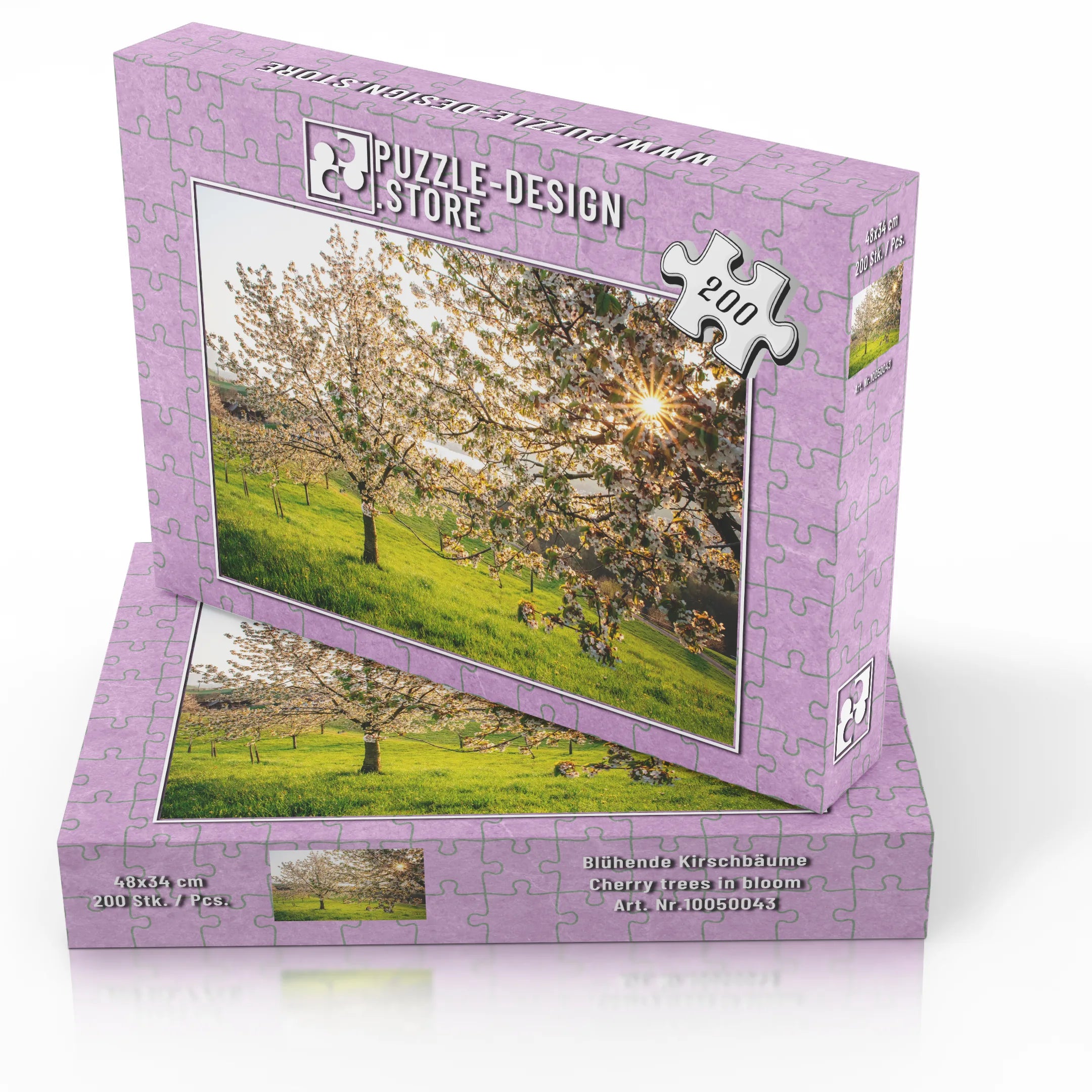 Blühende Kirschbäume