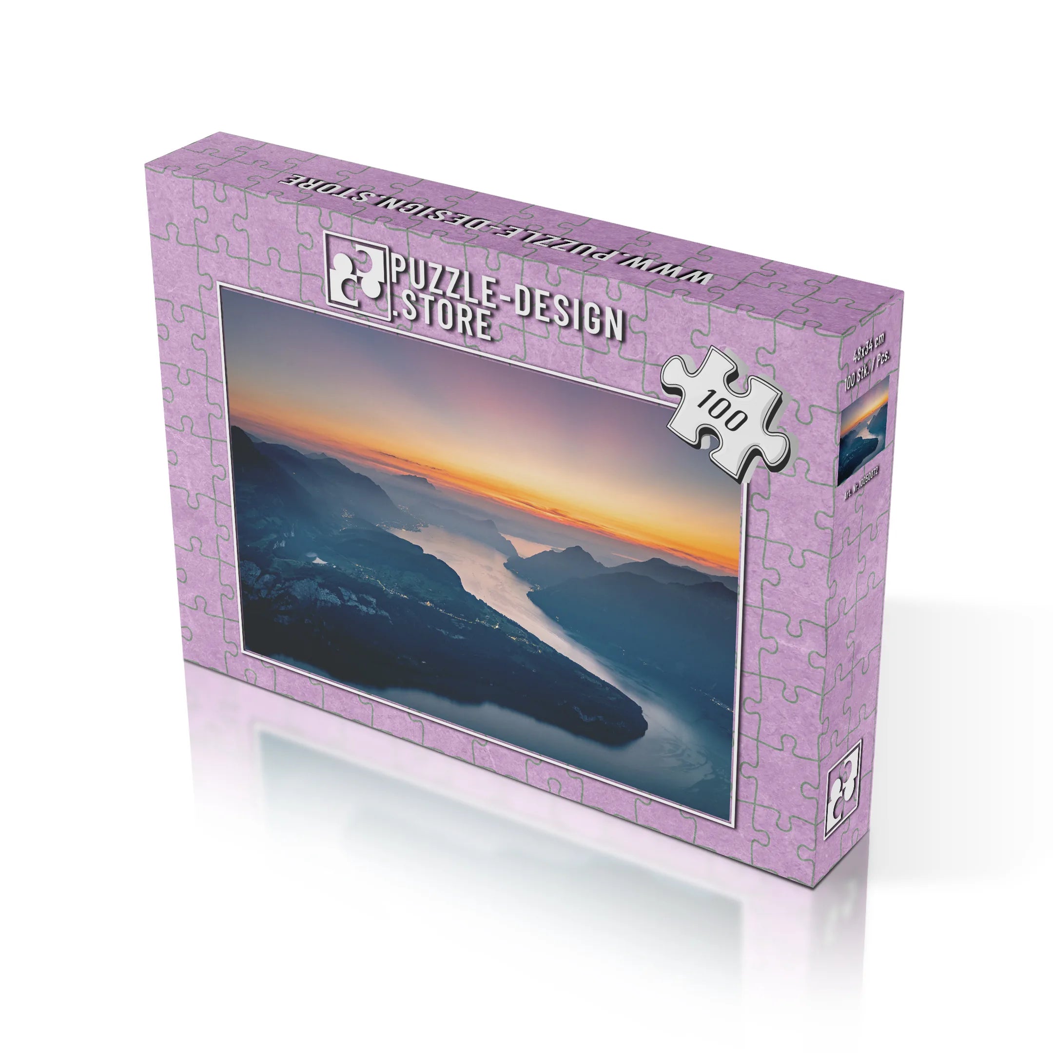 Fjordblick bei Sonnenuntergang