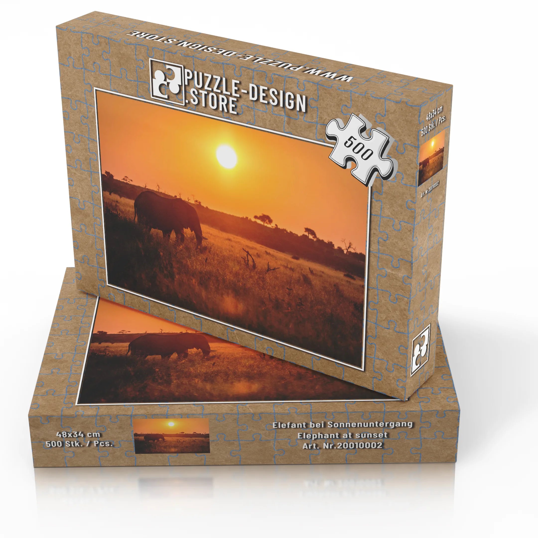 Elefant bei Sonnenuntergang