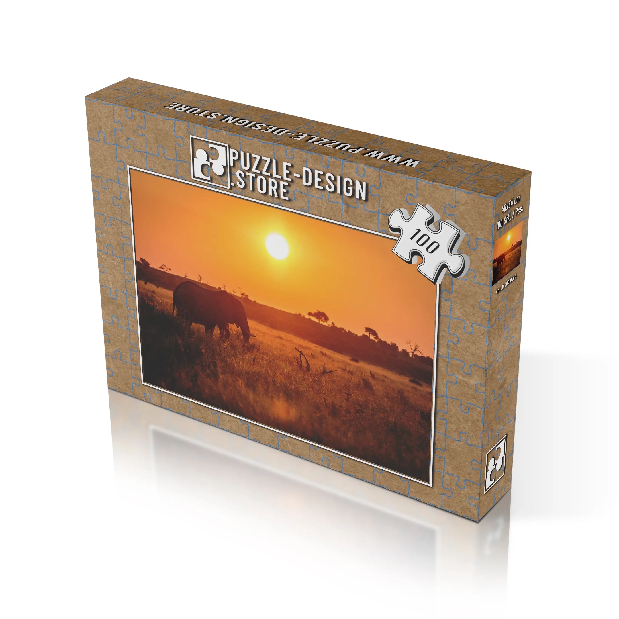 Elefant bei Sonnenuntergang