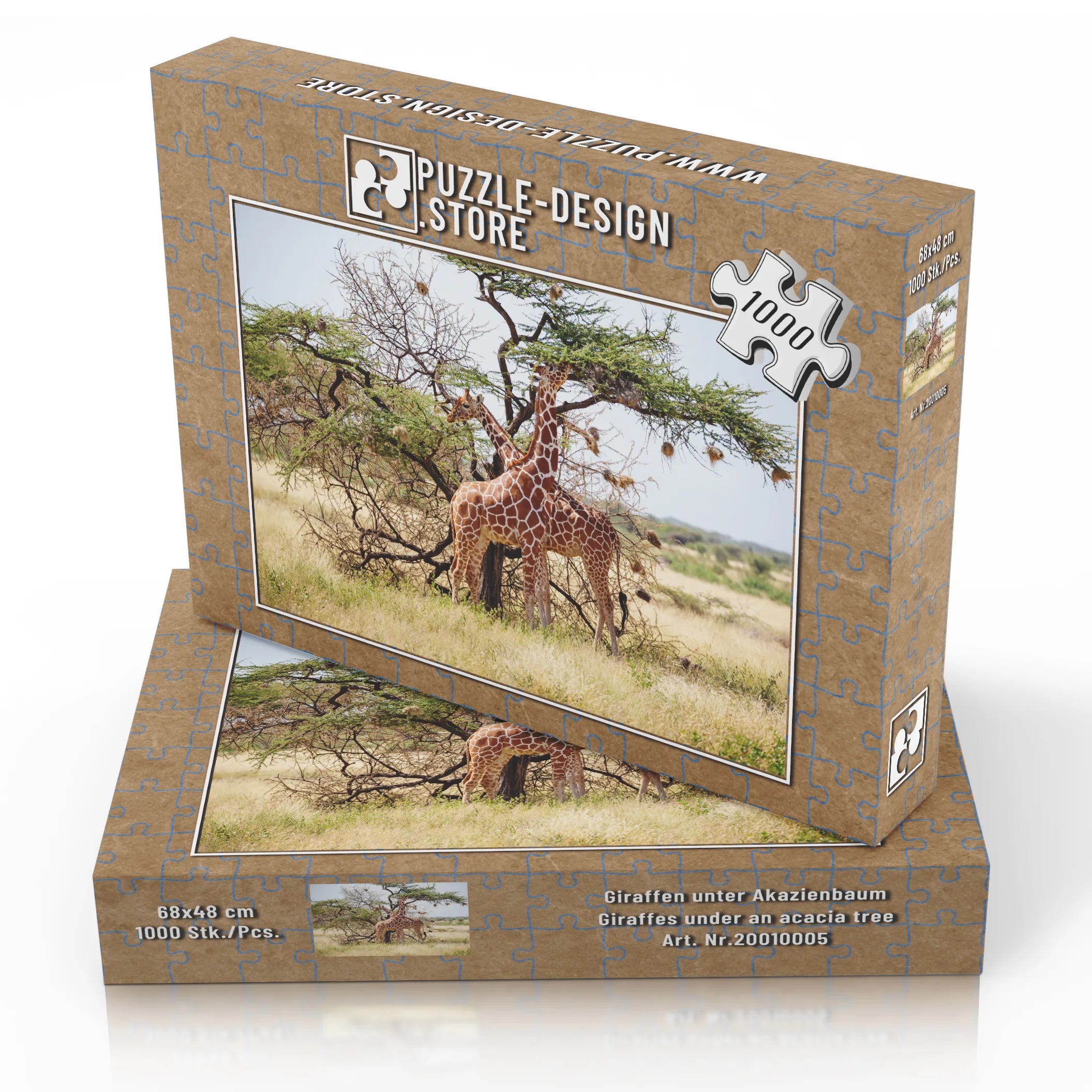 Giraffen unter Akazienbaum