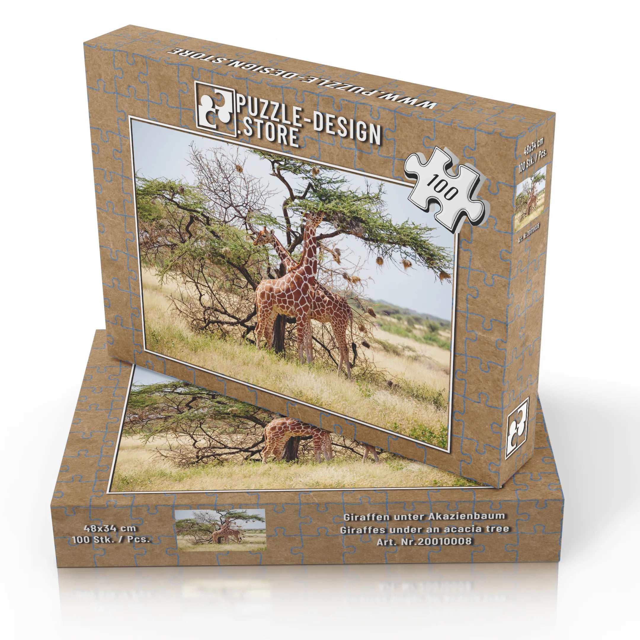 Giraffen unter Akazienbaum