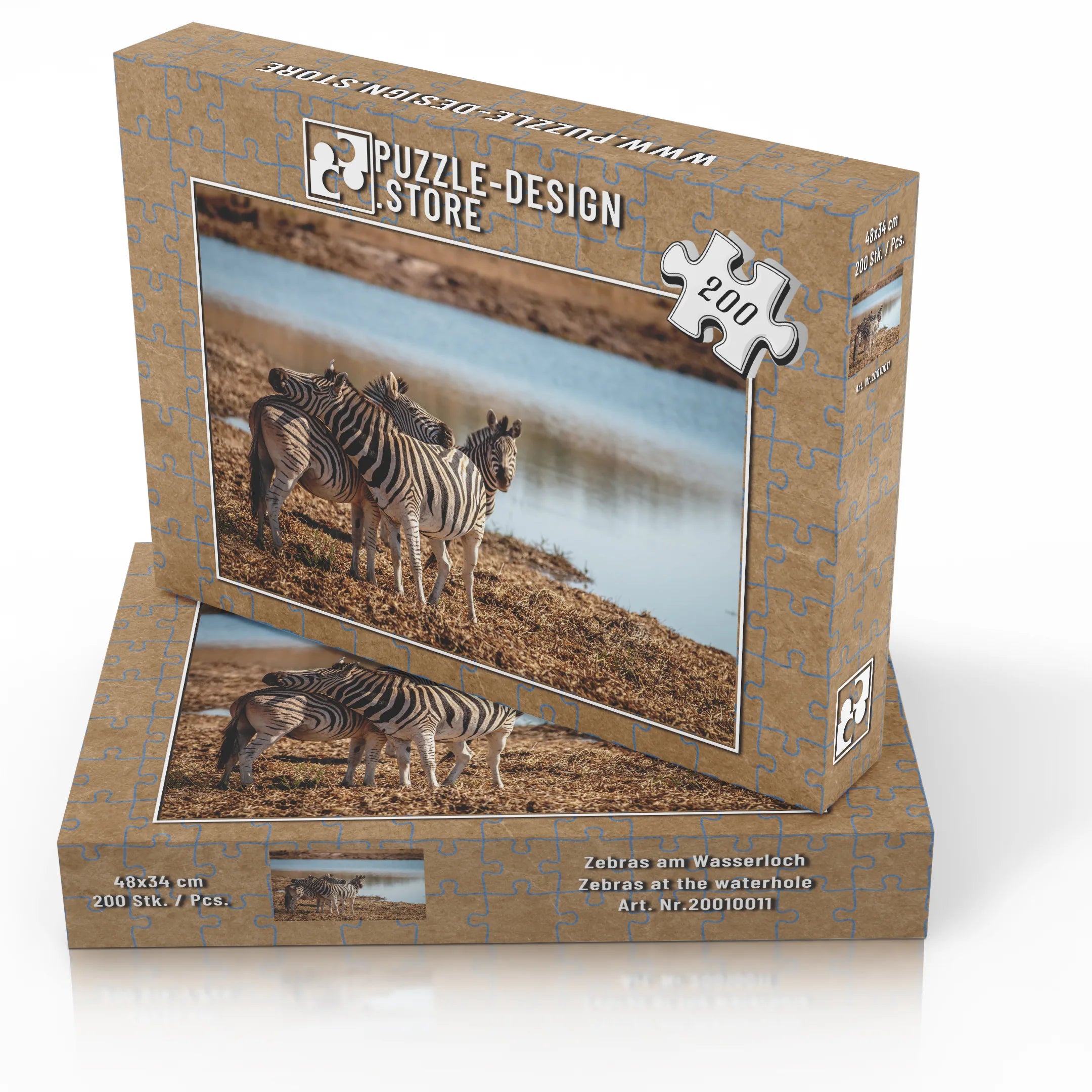 Des zèbres au point d'eau