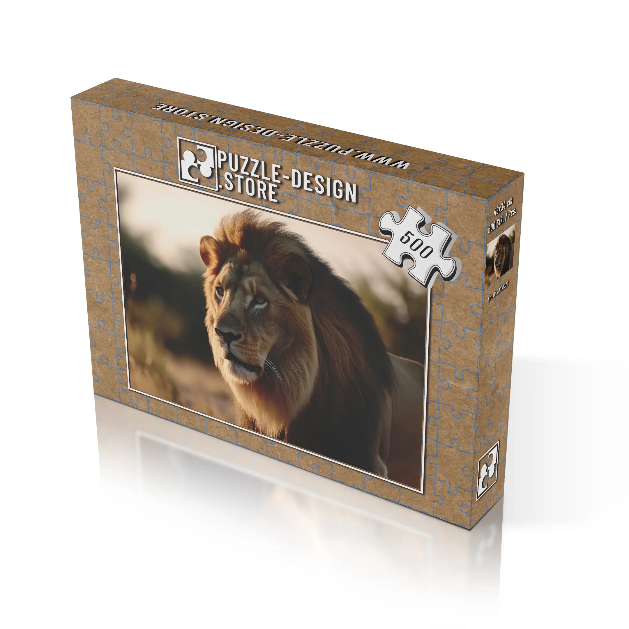 Lion dans la lumière du soir