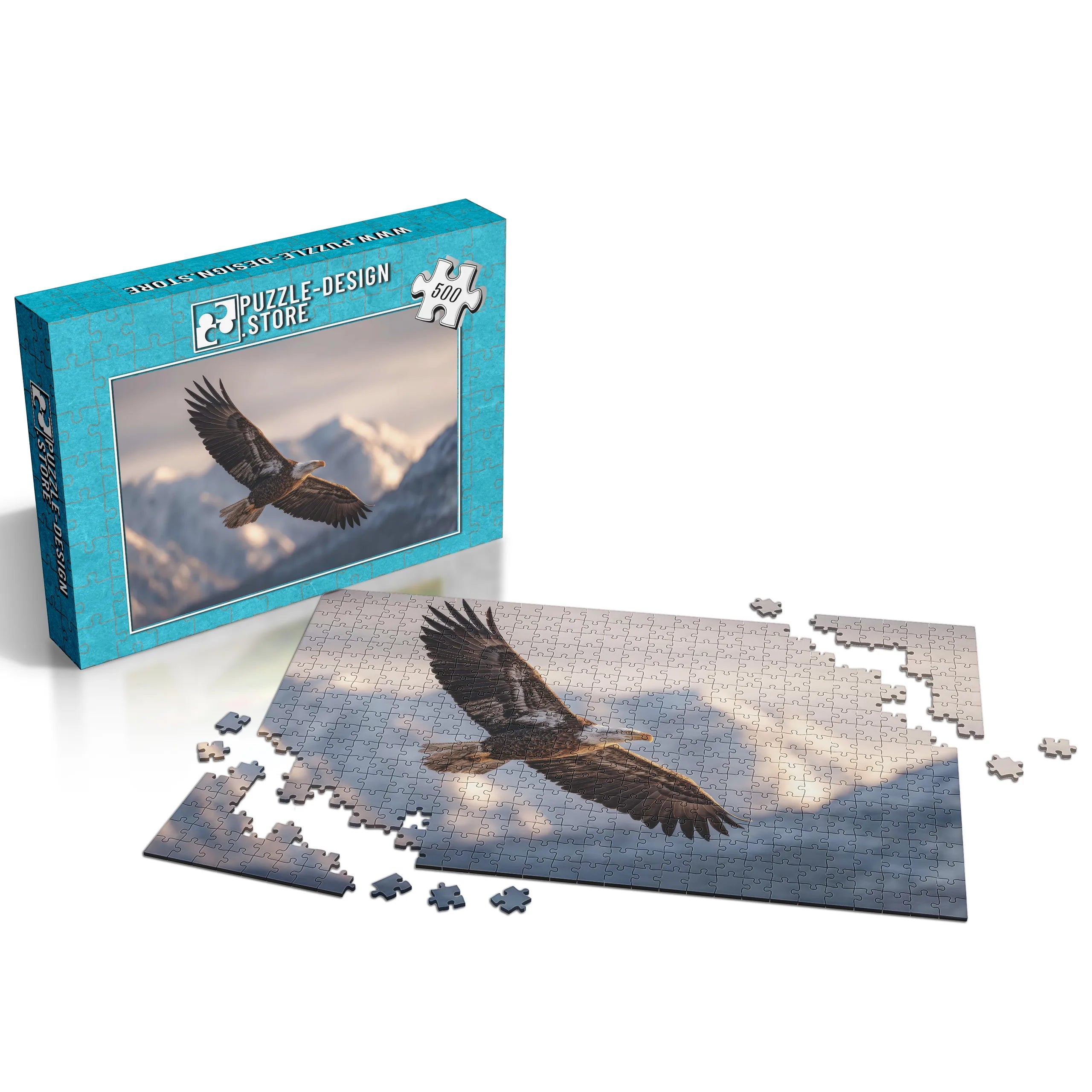 Aigle à queue blanche en vol