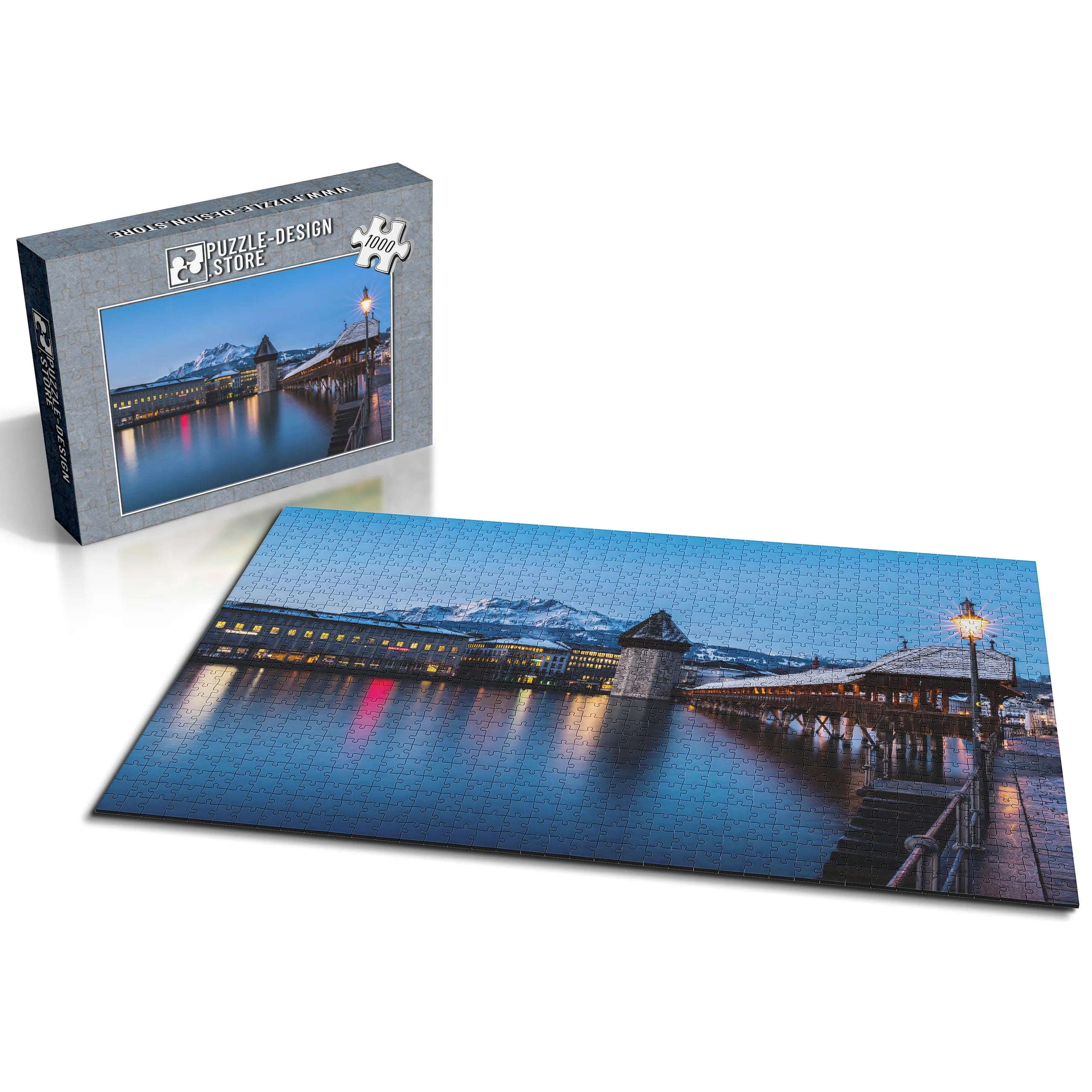 Kapellbrücke am Abend