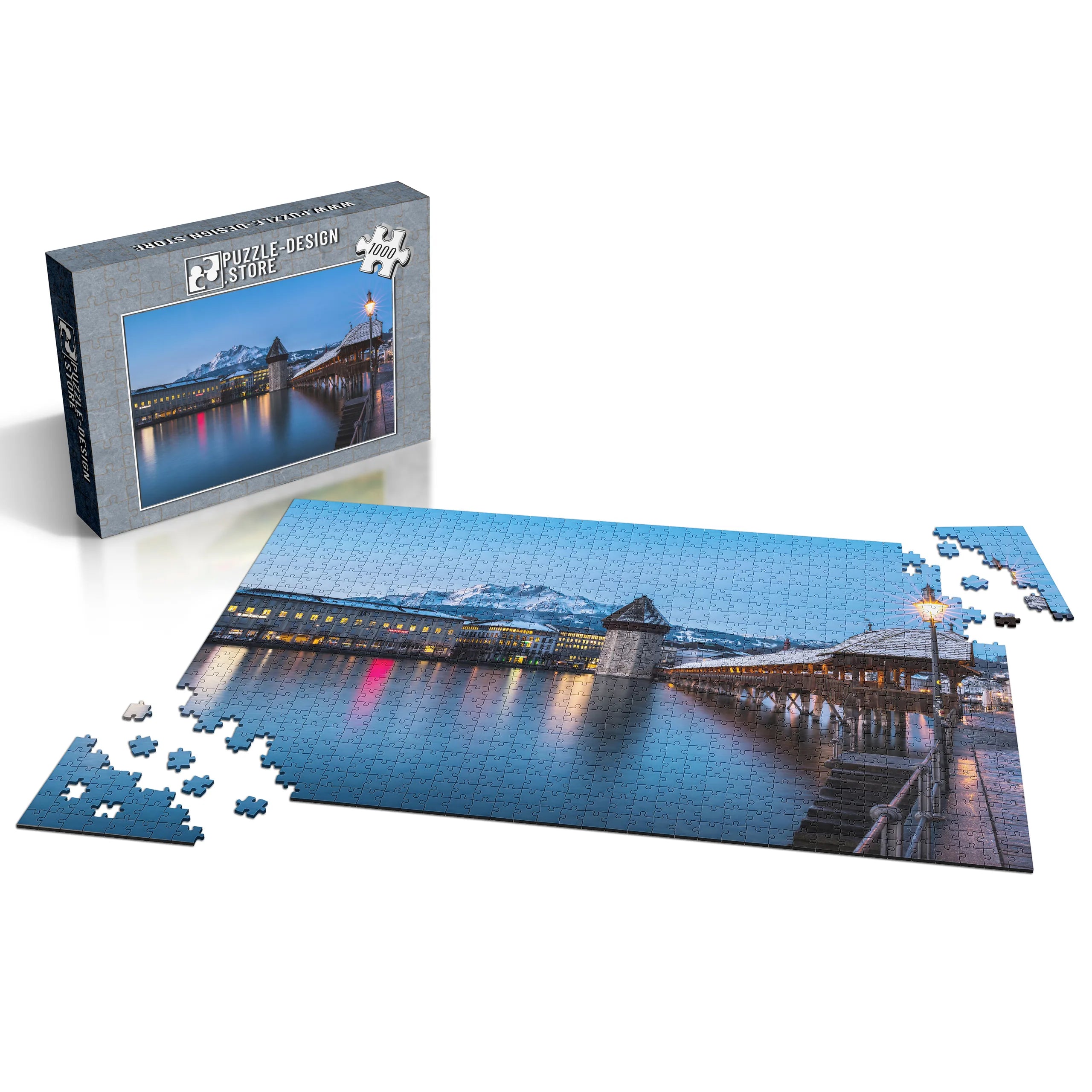 Kapellbrücke am Abend