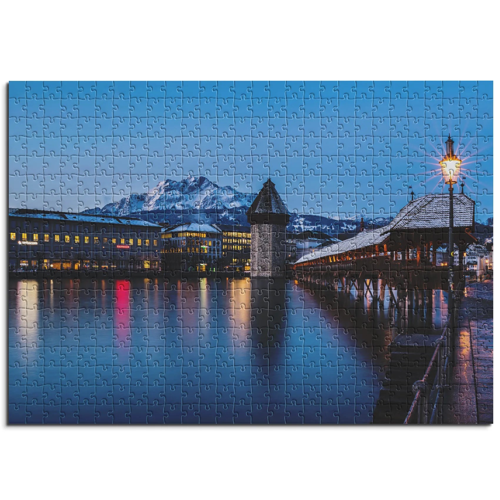 Chapel Bridge en soirée