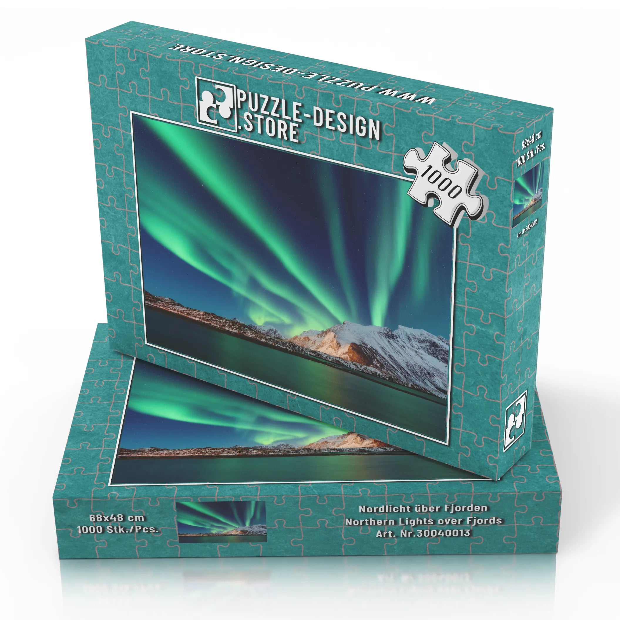 Nordlicht über Fjorden