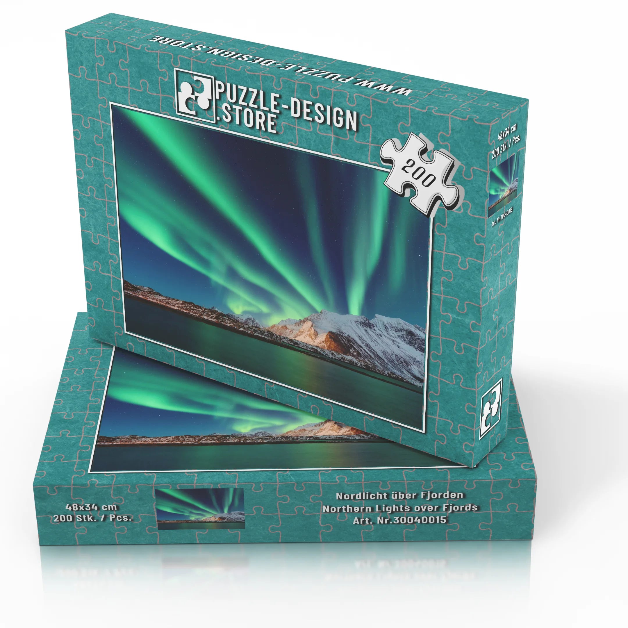 Nordlicht über Fjorden