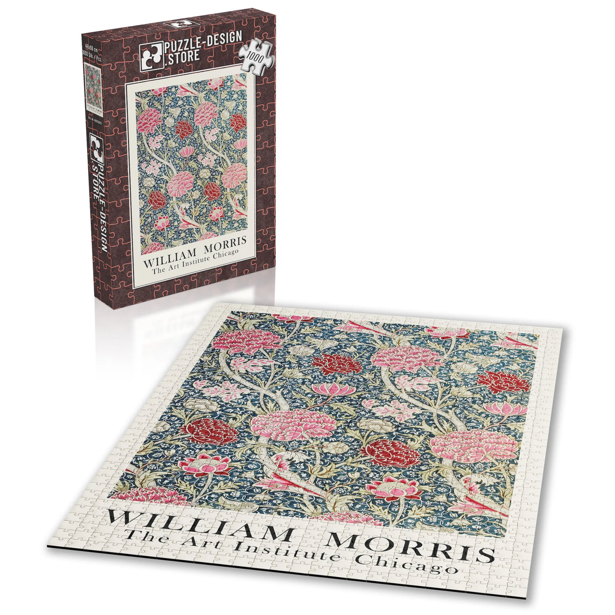 William Morris - Blütengarten in Graphit 001 – 1000 Teile – Ansicht 2
