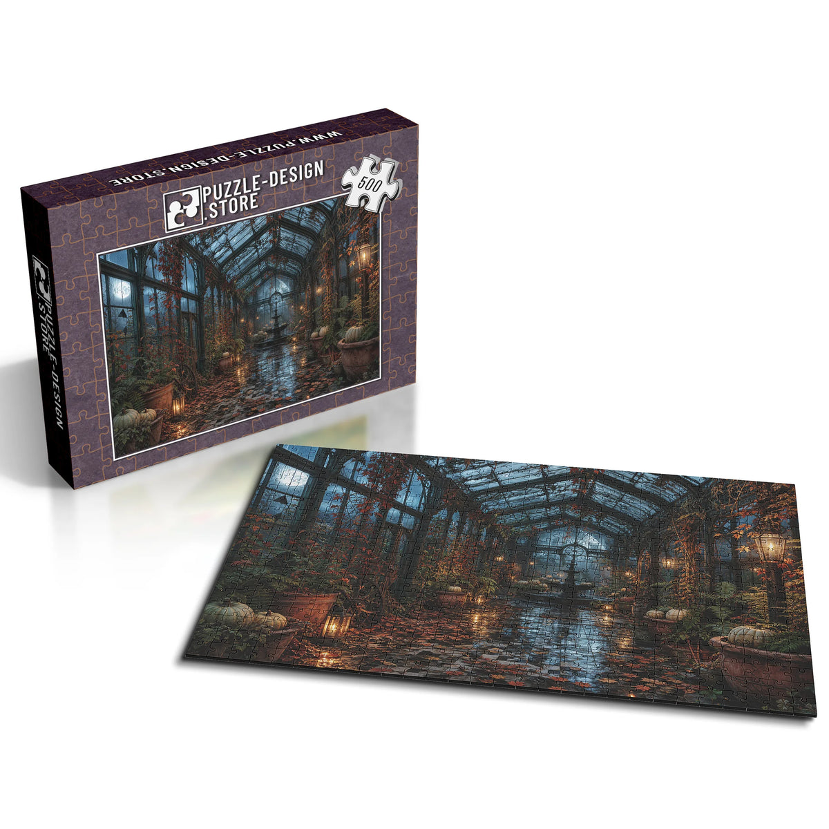 Das verlassene Glashaus – Herbstzauber & Halloween – 500 Teile, Ansicht 2