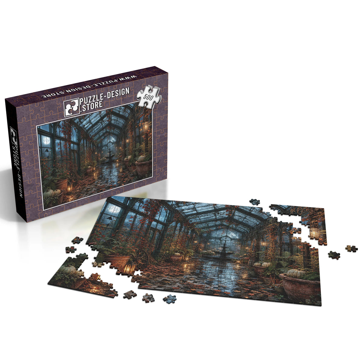 Das verlassene Glashaus – Herbstzauber & Halloween – 500 Teile, Ansicht 4