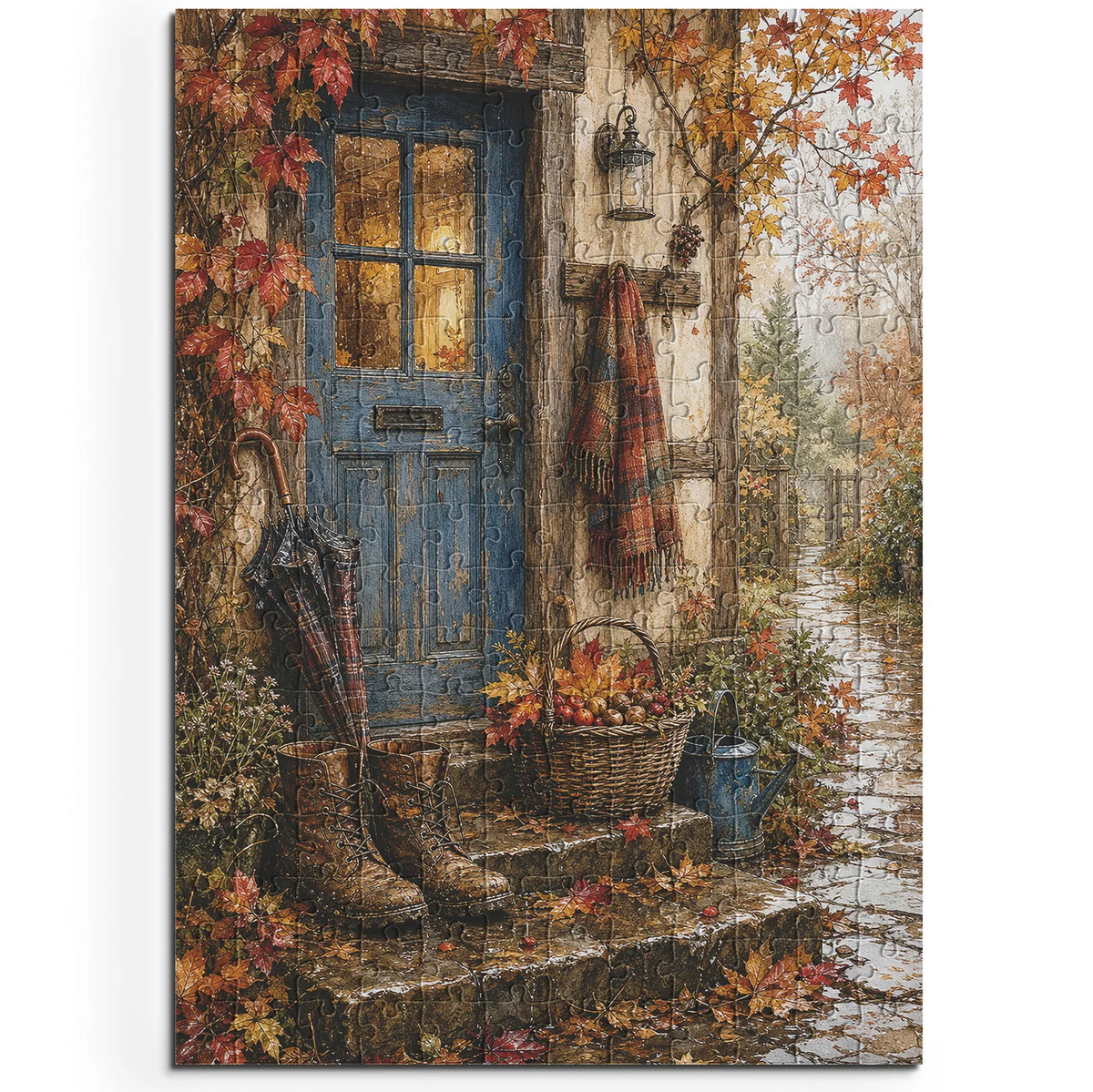Herbsttag an der Gartentür – Herbstzauber & Halloween – 200 Teile, Ansicht 1