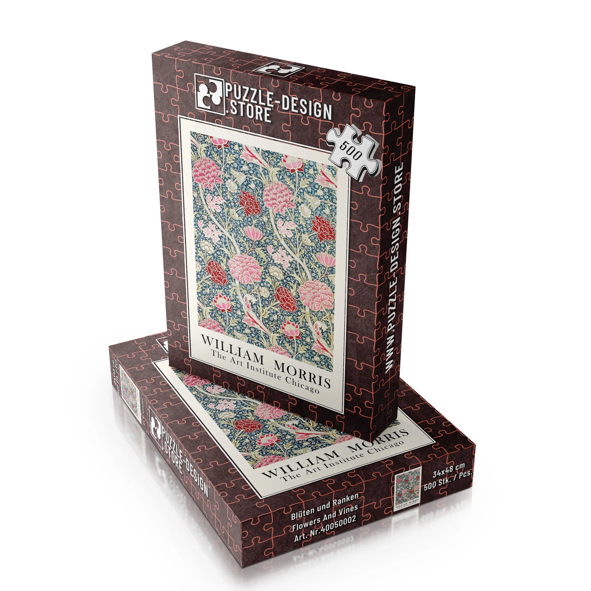 William Morris - Blütengarten in Graphit 001 – 500 Teile – Ansicht 6