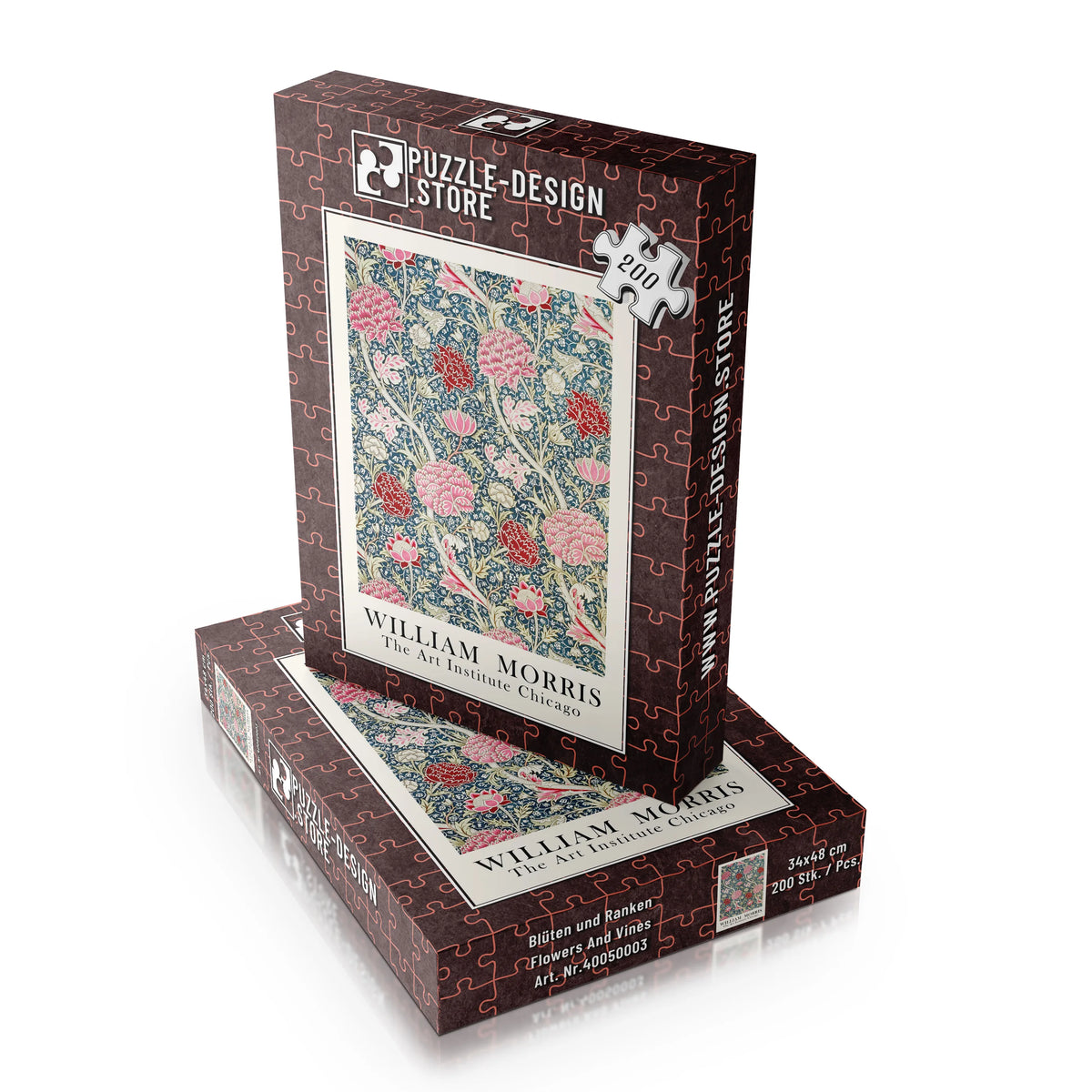 William Morris - Blütengarten in Graphit 001 – 200 Teile – Ansicht 4