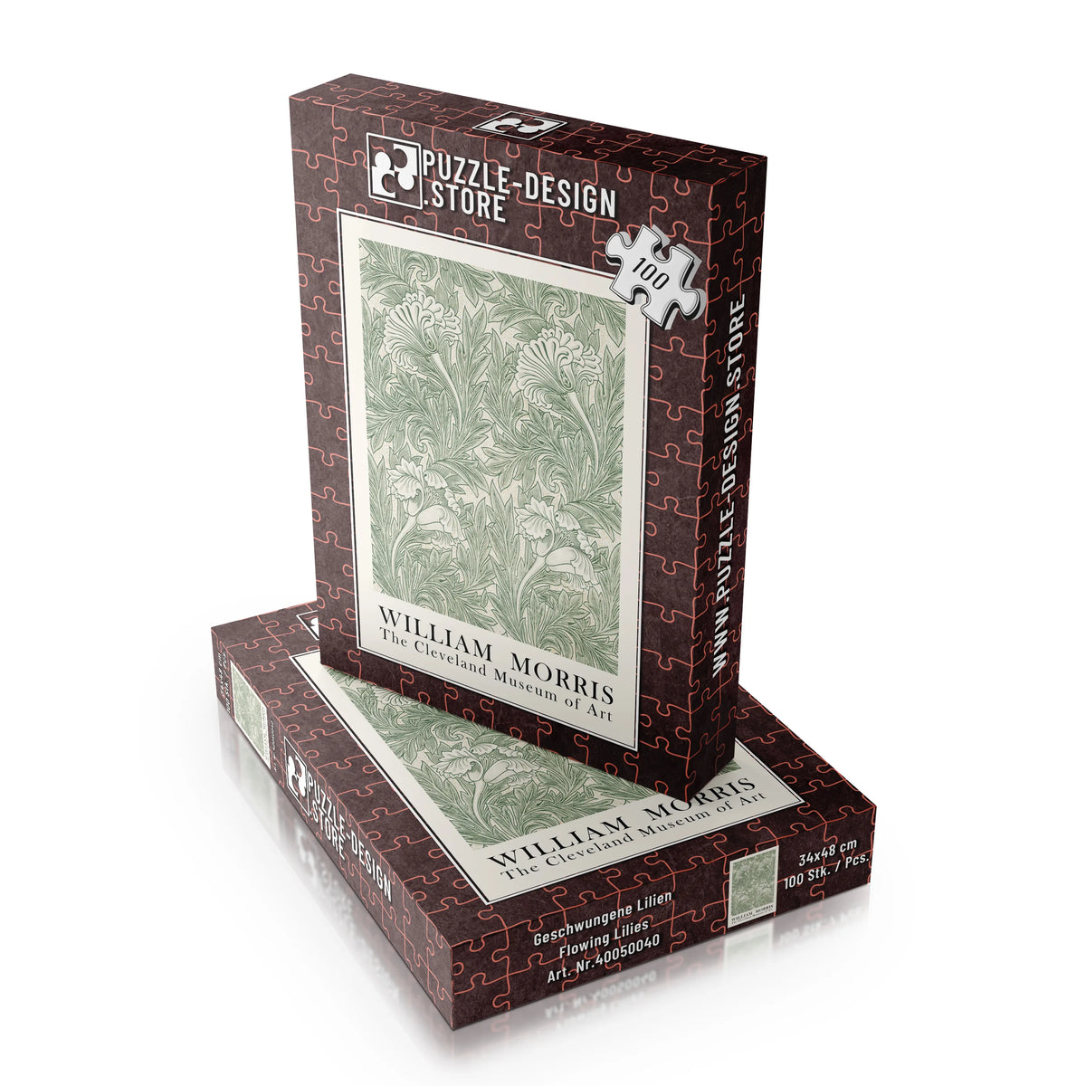 William Morris - Rankenornament in Elfenbein – 100 Teile – Ansicht 4