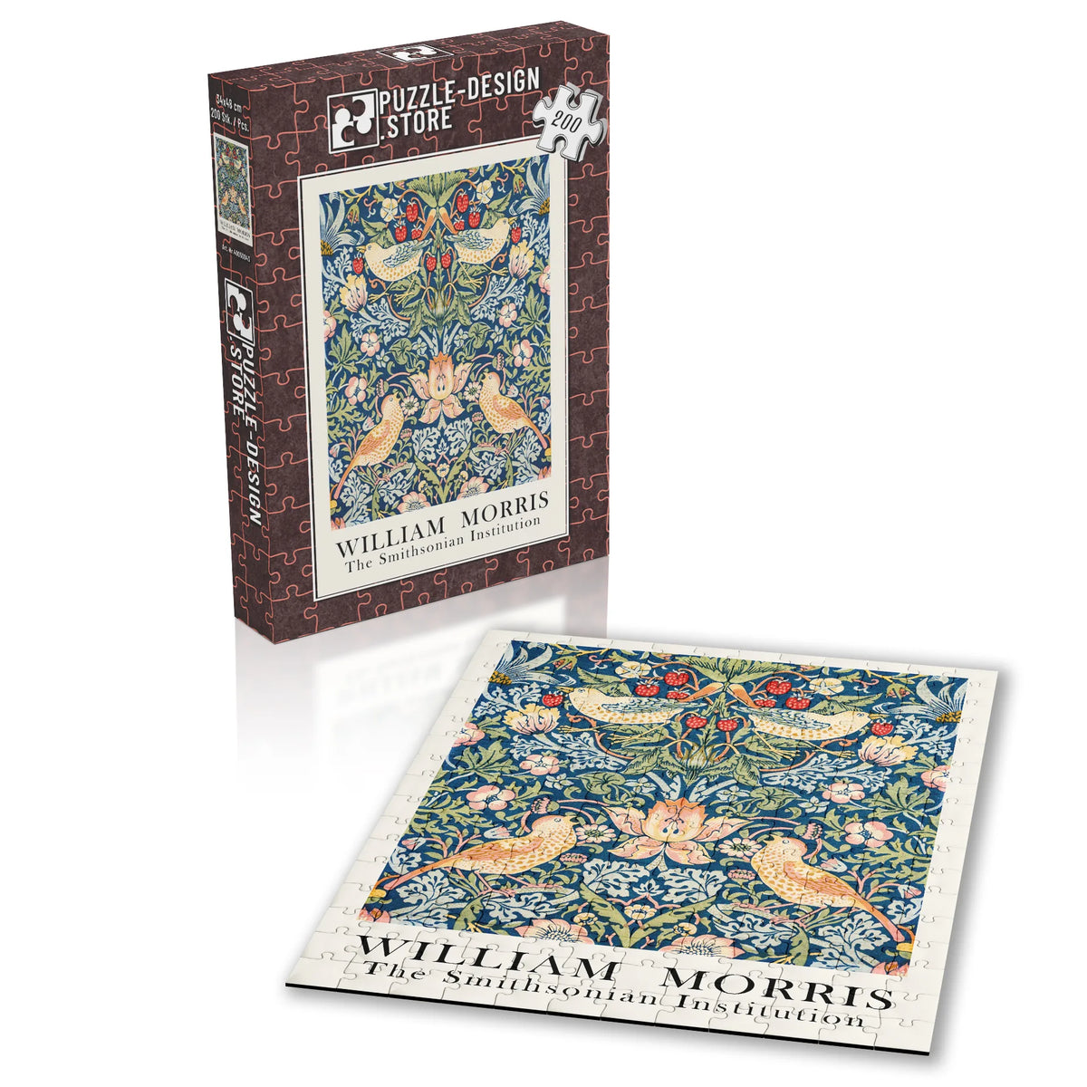 William Morris - Textilblüten in Graphit – 200 Teile – Ansicht 2