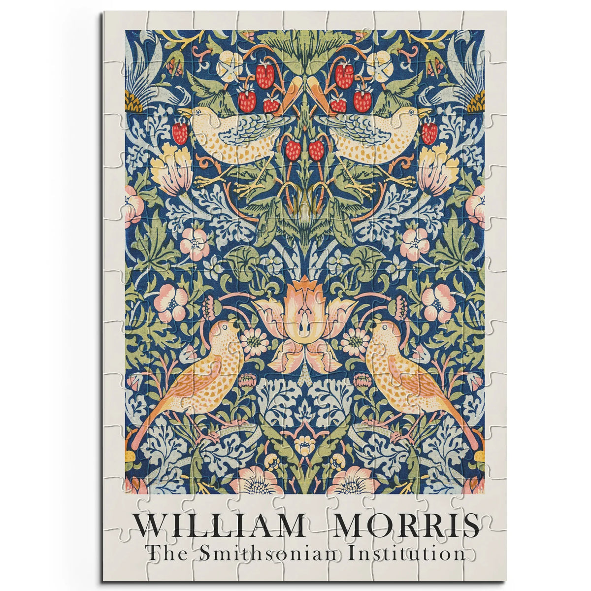 William Morris - Textilblüten in Graphit – 100 Teile – Ansicht 1