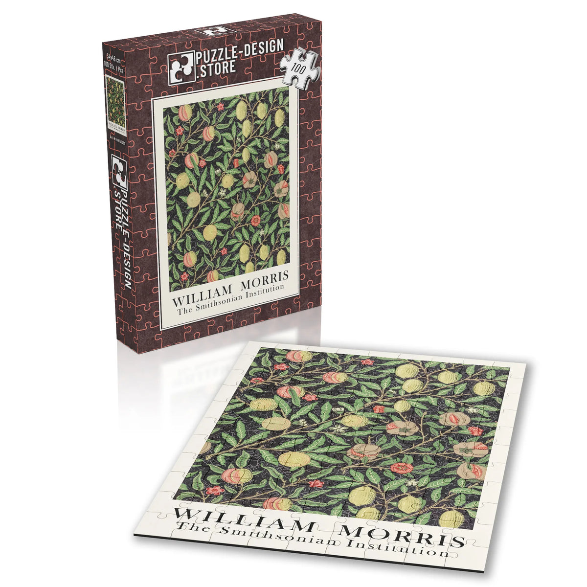 William Morris - Floralgewebe in Gold – 100 Teile – Ansicht 2