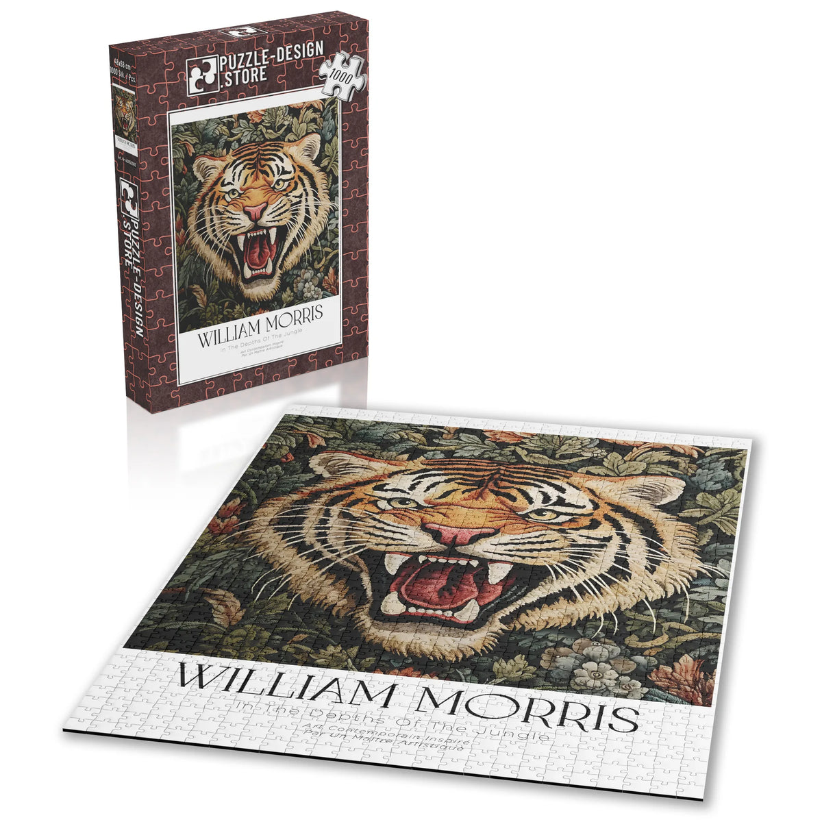 William Morris - Blütengarten in Orange – 1000 Teile – Ansicht 2