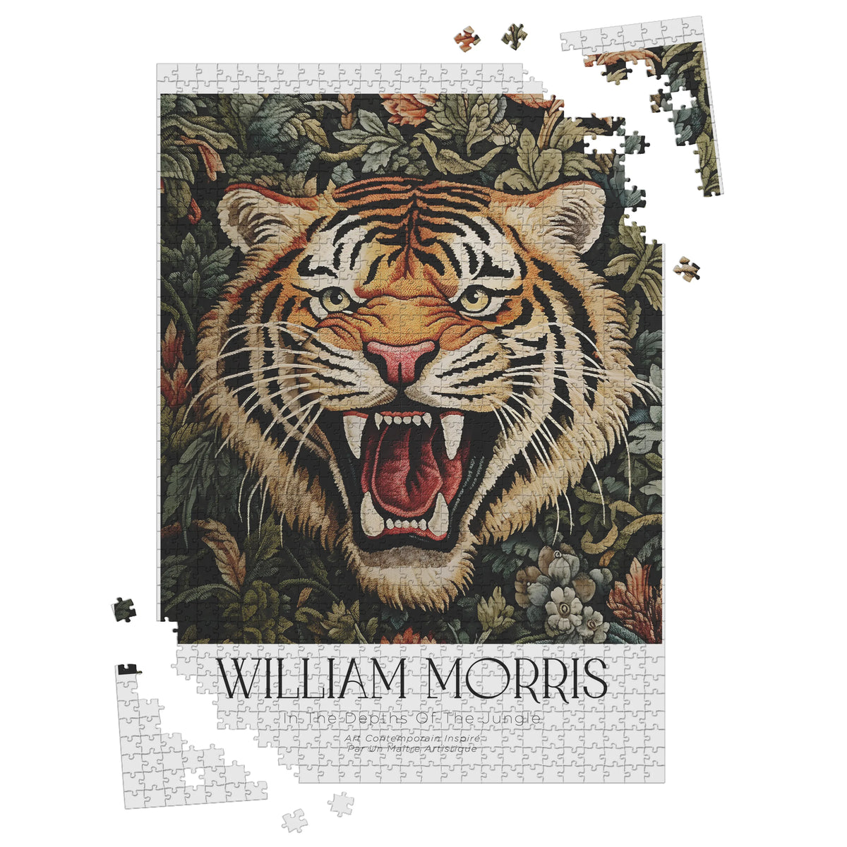 William Morris - Blütengarten in Orange – 1000 Teile – Ansicht 3