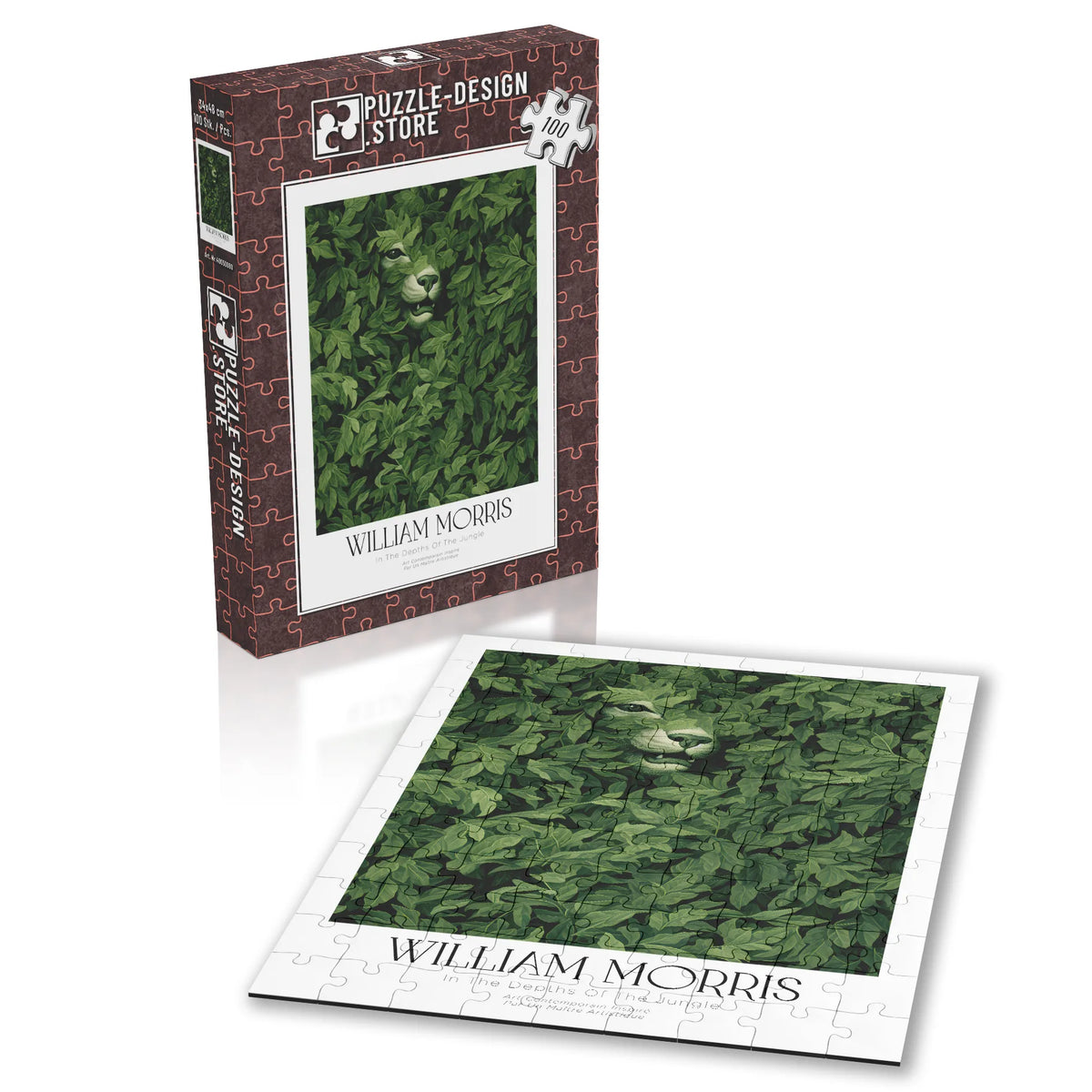 William Morris - Laubwerk in Grün – 100 Teile – Ansicht 2