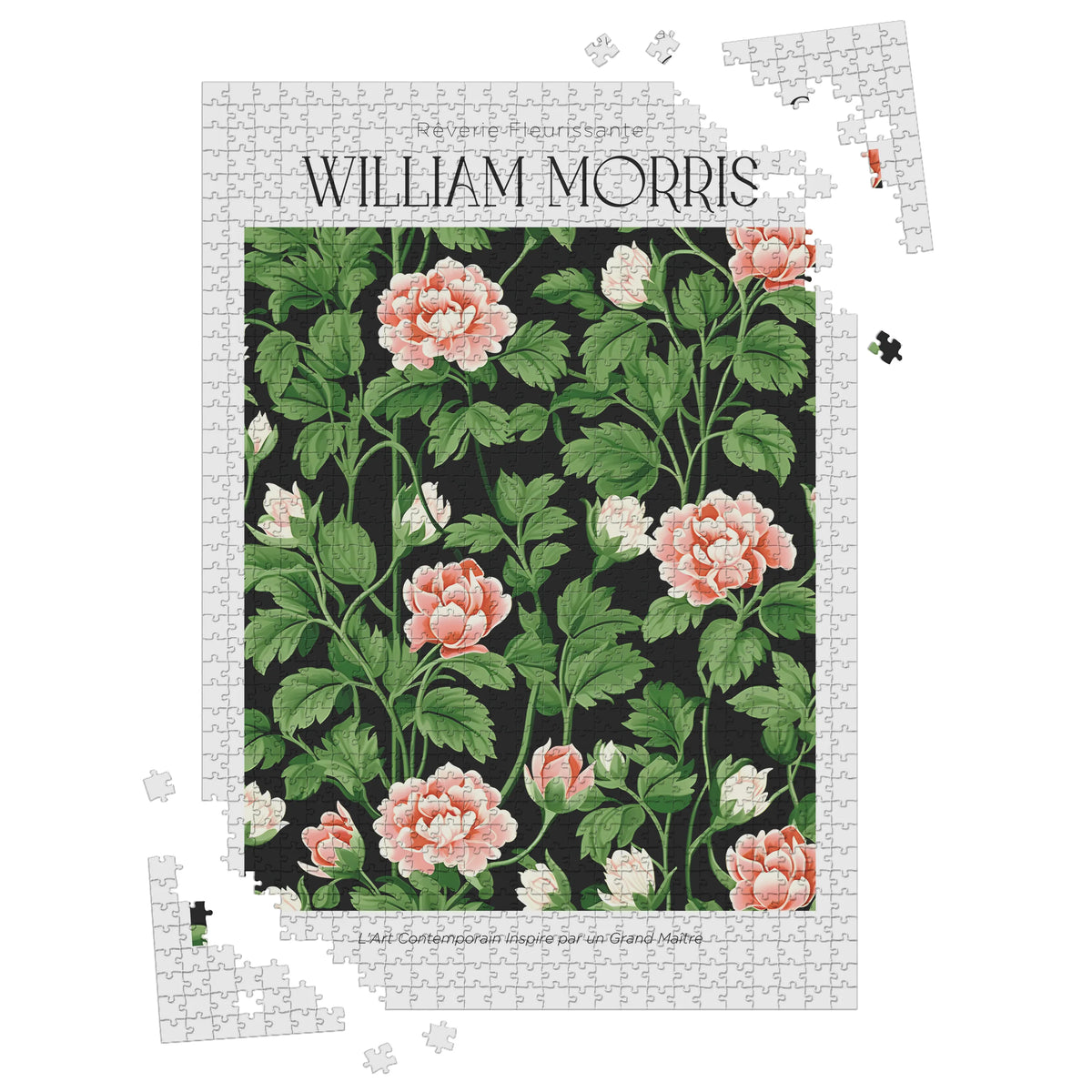 William Morris - Rosa Rosen im grünen Laub – 1000 Teile – Ansicht 3