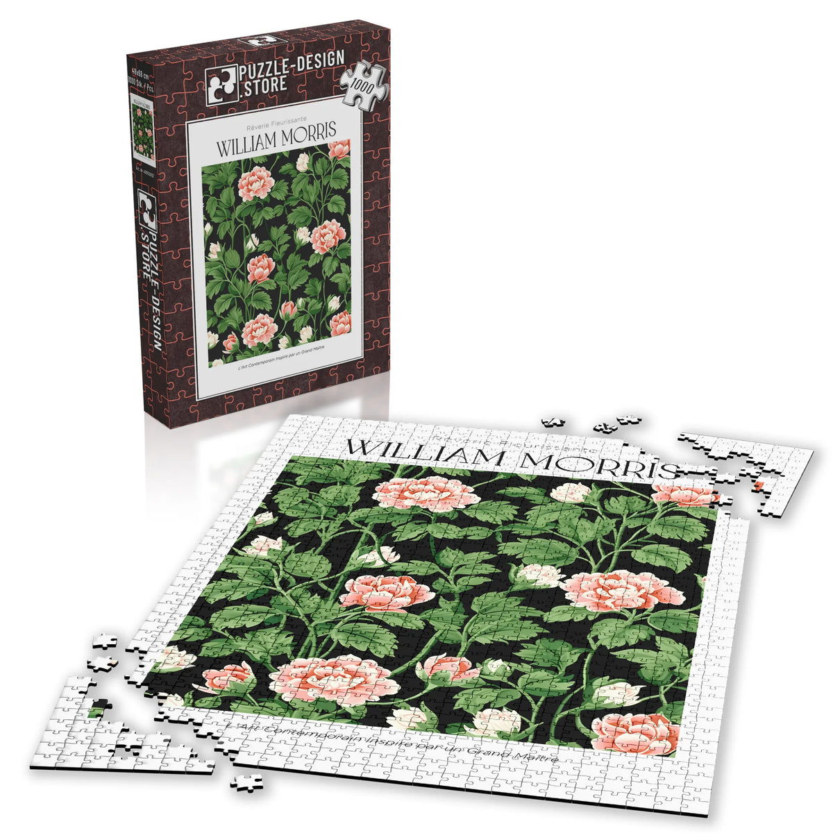 William Morris - Rosa Rosen im grünen Laub – 1000 Teile – Ansicht 4