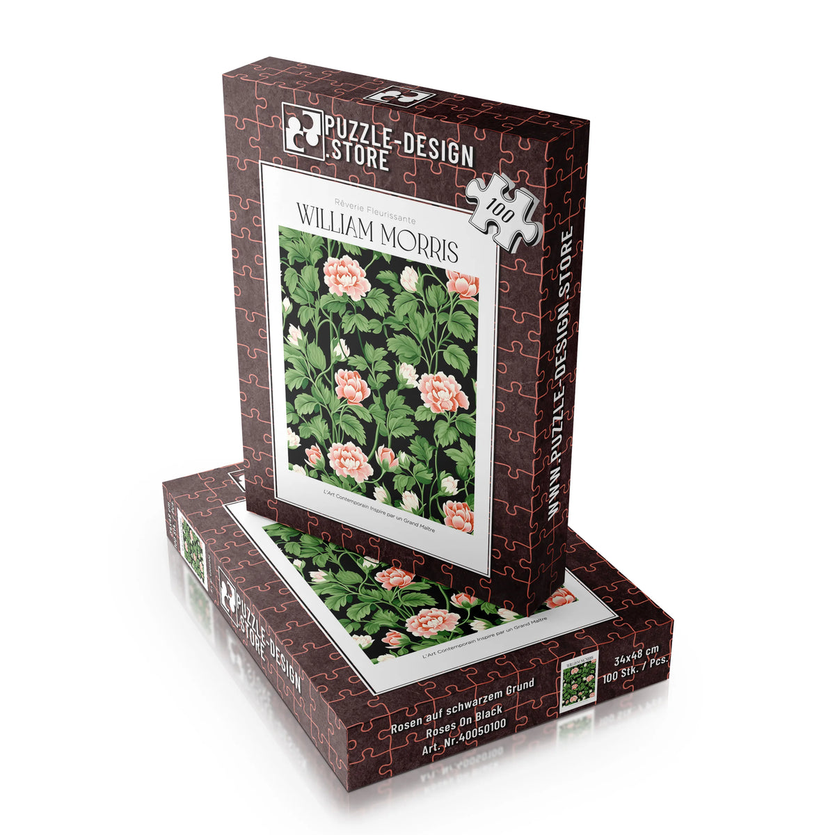 William Morris - Rosa Rosen im grünen Laub – 100 Teile – Ansicht 4