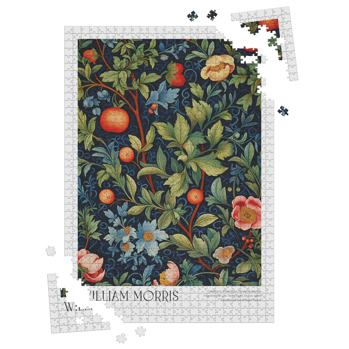William Morris - Früchte und blaue Blüten im Nachtgarten – 1000 Teile – Ansicht 3