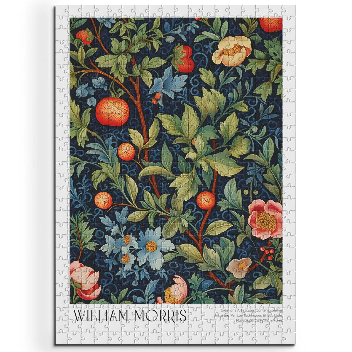 William Morris - Früchte und blaue Blüten im Nachtgarten – 500 Teile – Ansicht 1