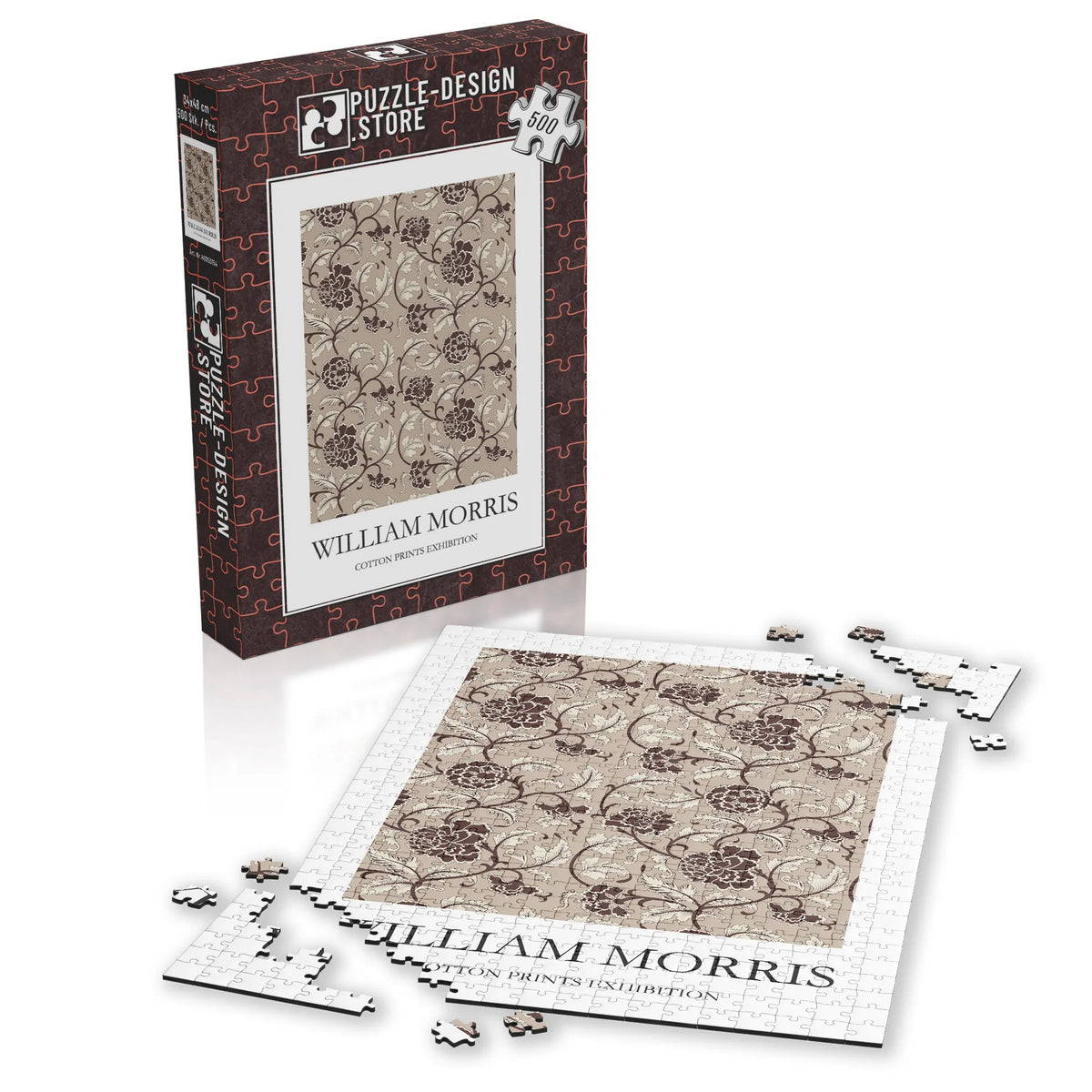 William Morris - Zartes Ornament in Taupe – 500 Teile – Ansicht 4