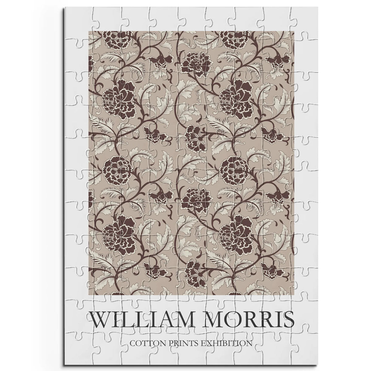 William Morris - Zartes Ornament in Taupe – 100 Teile – Ansicht 1