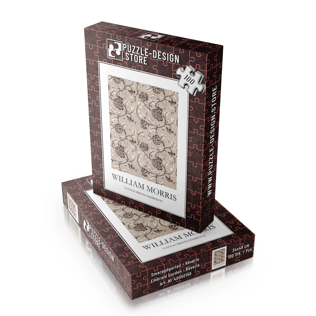 William Morris - Zartes Ornament in Taupe – 100 Teile – Ansicht 4