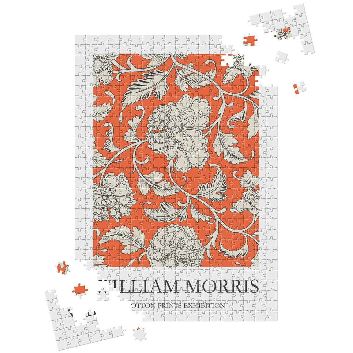 William Morris - Korallenrotes Blütenornament – 500 Teile – Ansicht 3