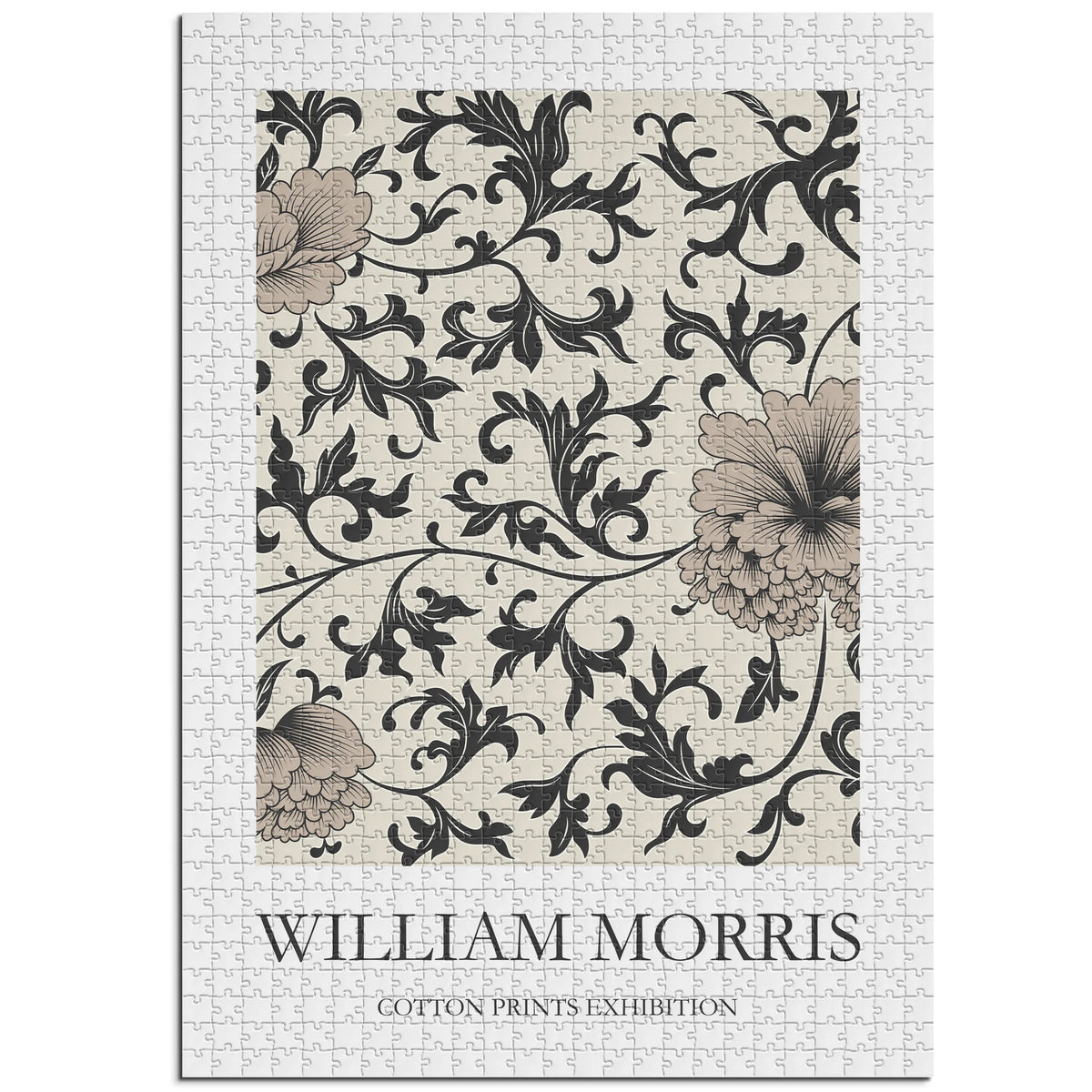 William Morris - Schwarze Ranken auf Creme – 1000 Teile – Ansicht 1