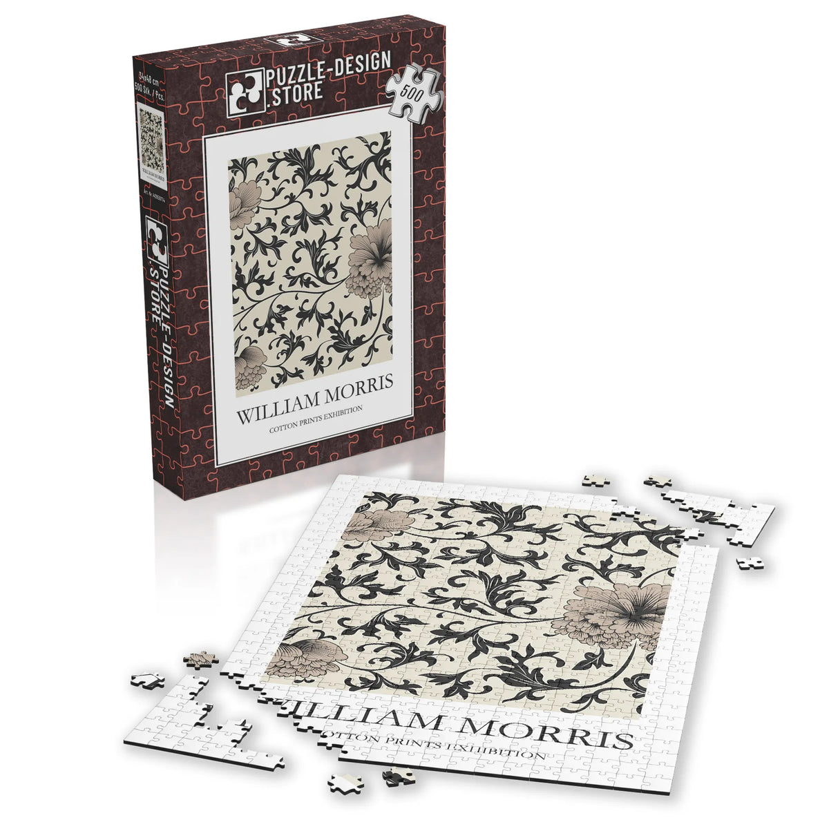 William Morris - Schwarze Ranken auf Creme – 500 Teile – Ansicht 4
