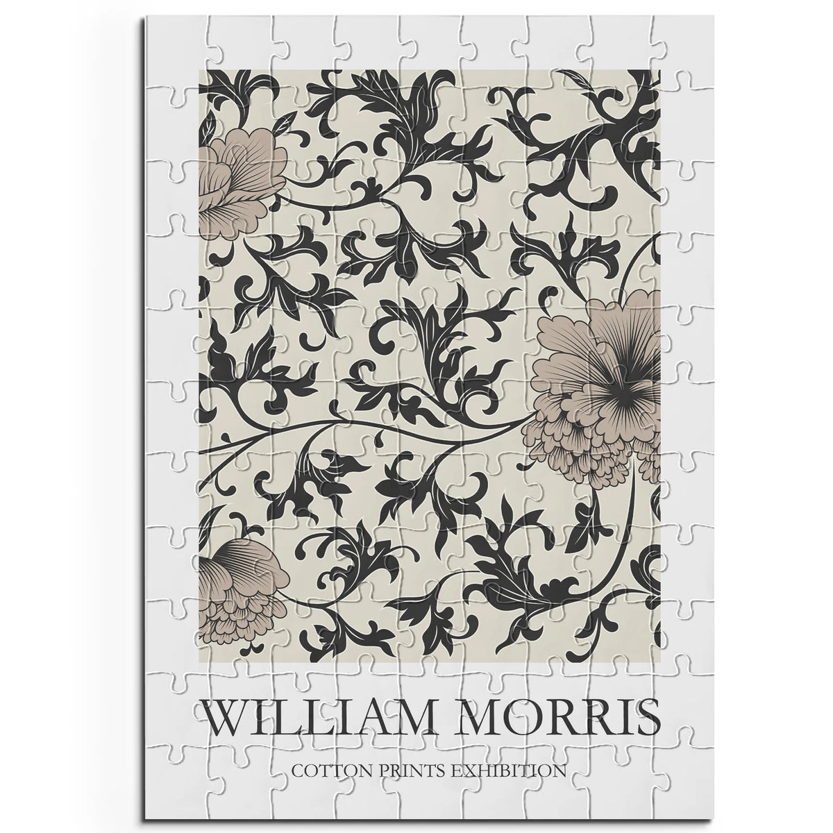 William Morris - Schwarze Ranken auf Creme – 100 Teile – Ansicht 1