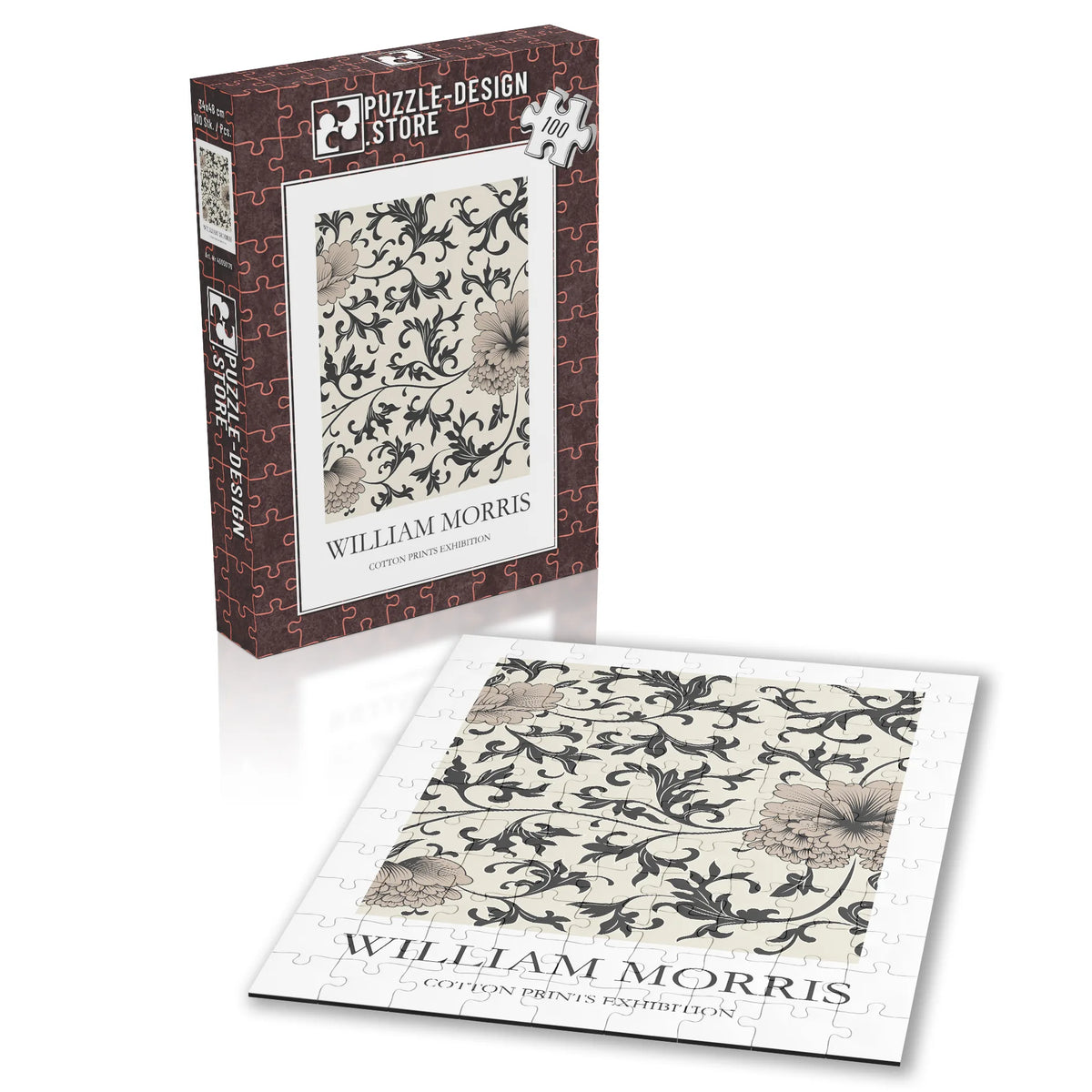 William Morris - Schwarze Ranken auf Creme – 100 Teile – Ansicht 2