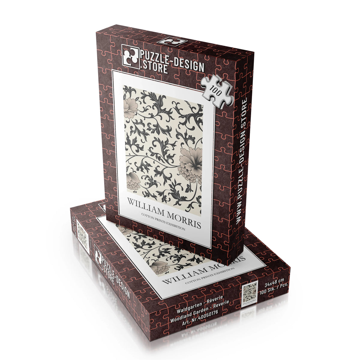 William Morris - Schwarze Ranken auf Creme – 100 Teile – Ansicht 4