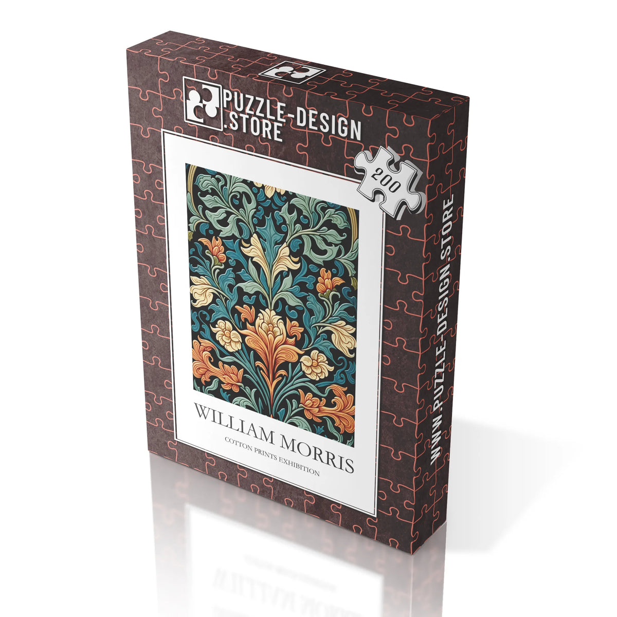 William Morris - Türkisfarbenes Blütenornament – 200 Teile – Ansicht 3